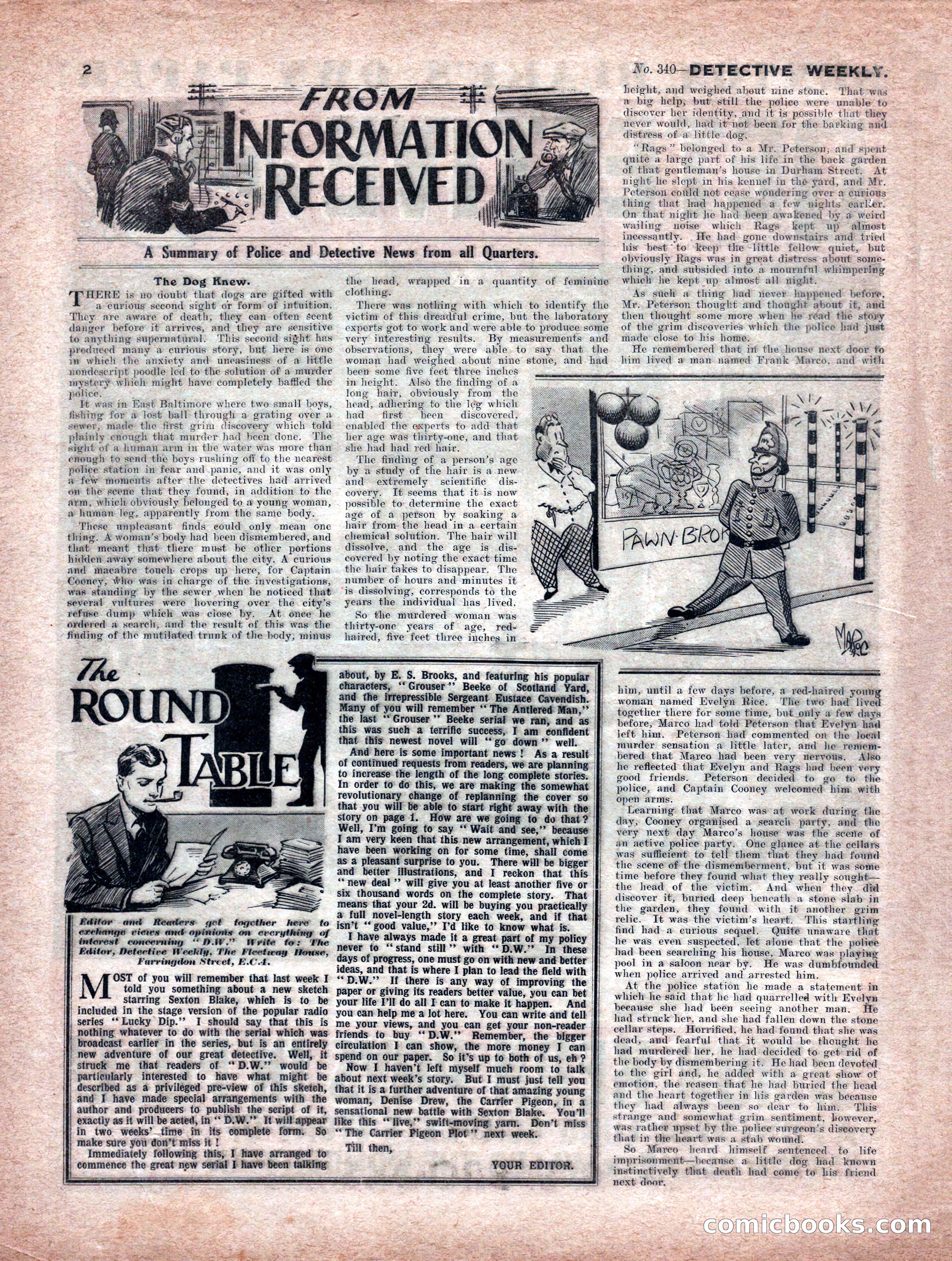 Detective Weekly No. 340 — page 2 of 24