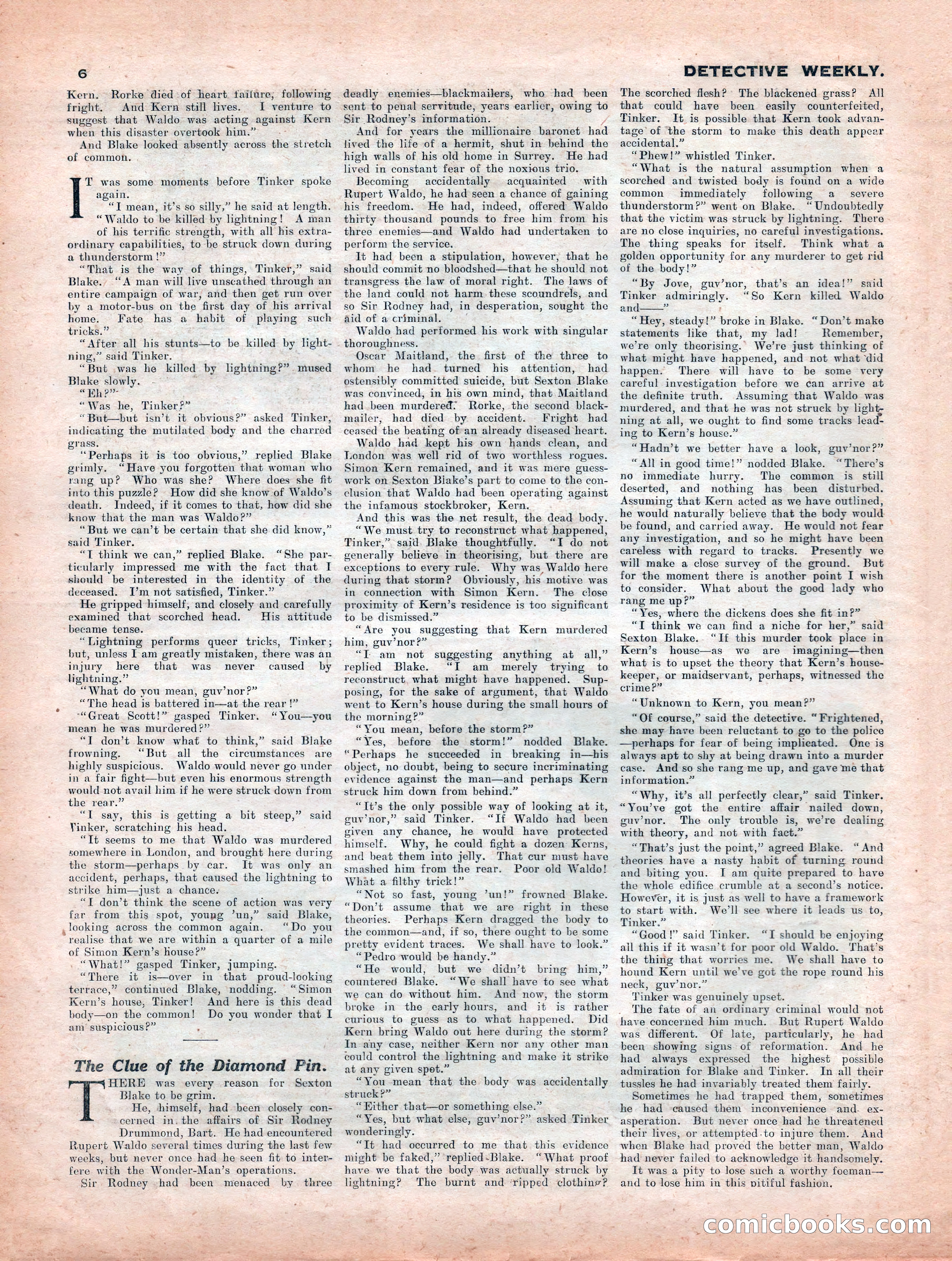 Detective Weekly No. 340 — page 6 of 24