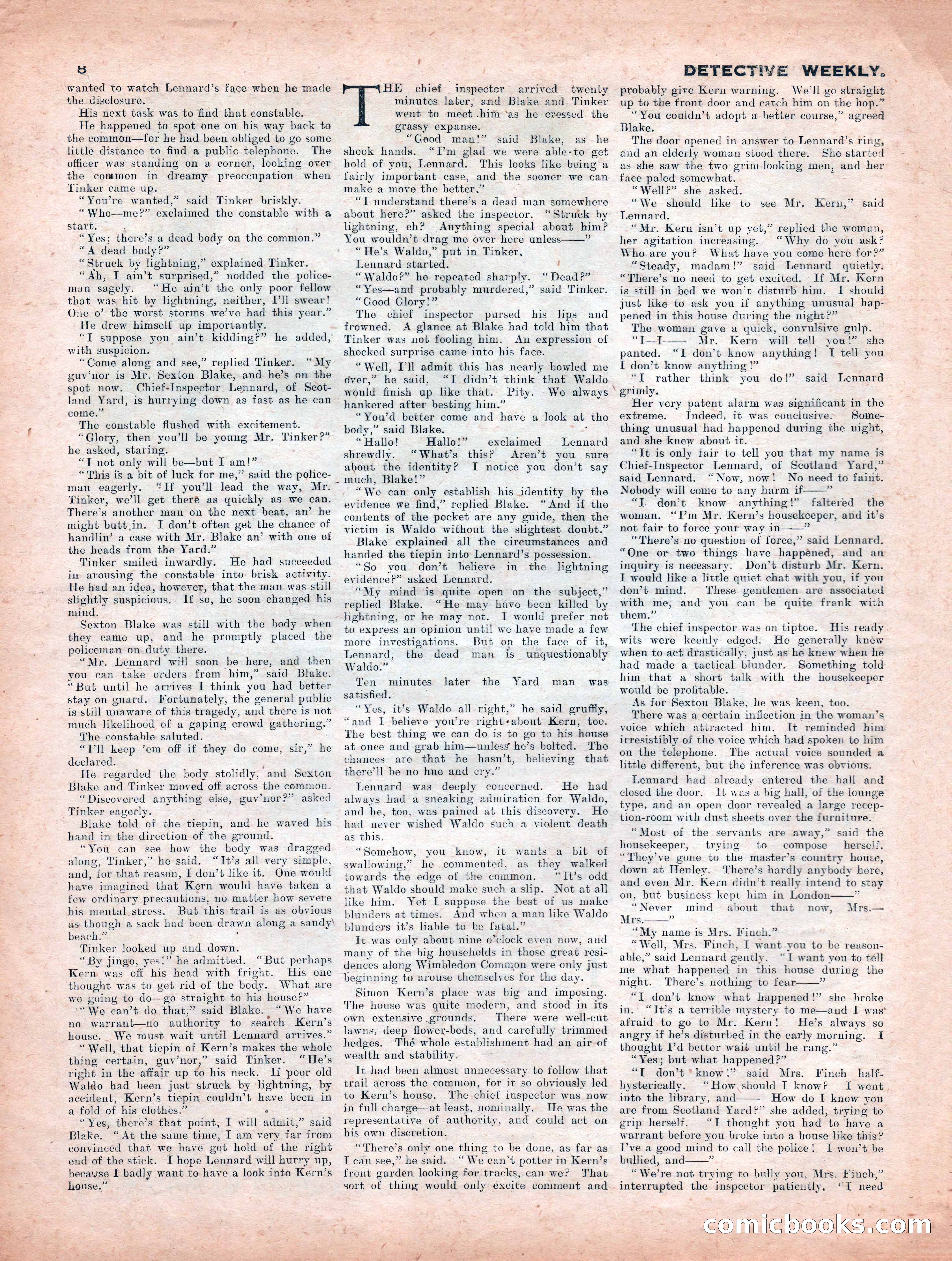 Detective Weekly No. 340 — page 8 of 24