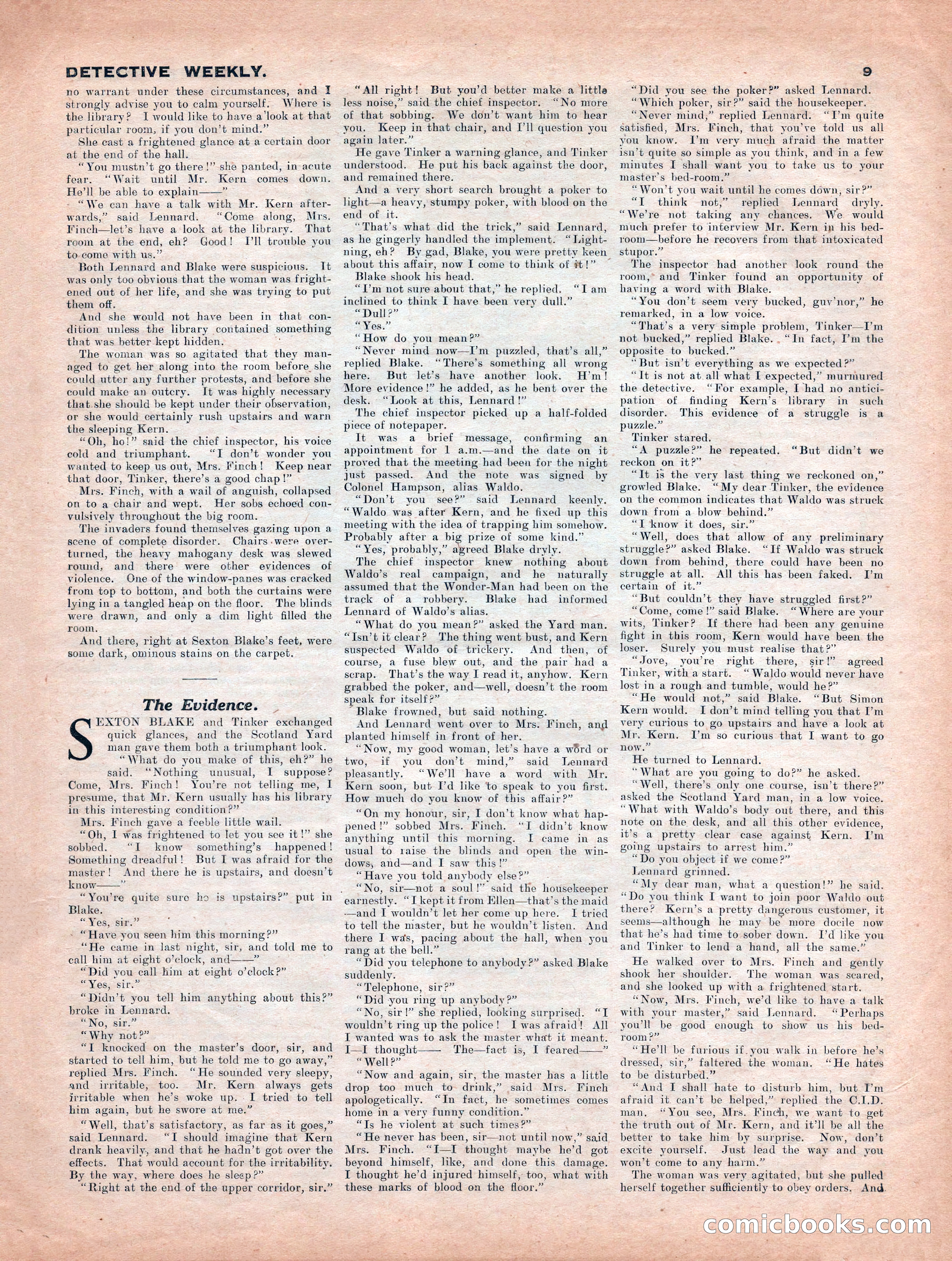 Detective Weekly No. 340 — page 9 of 24