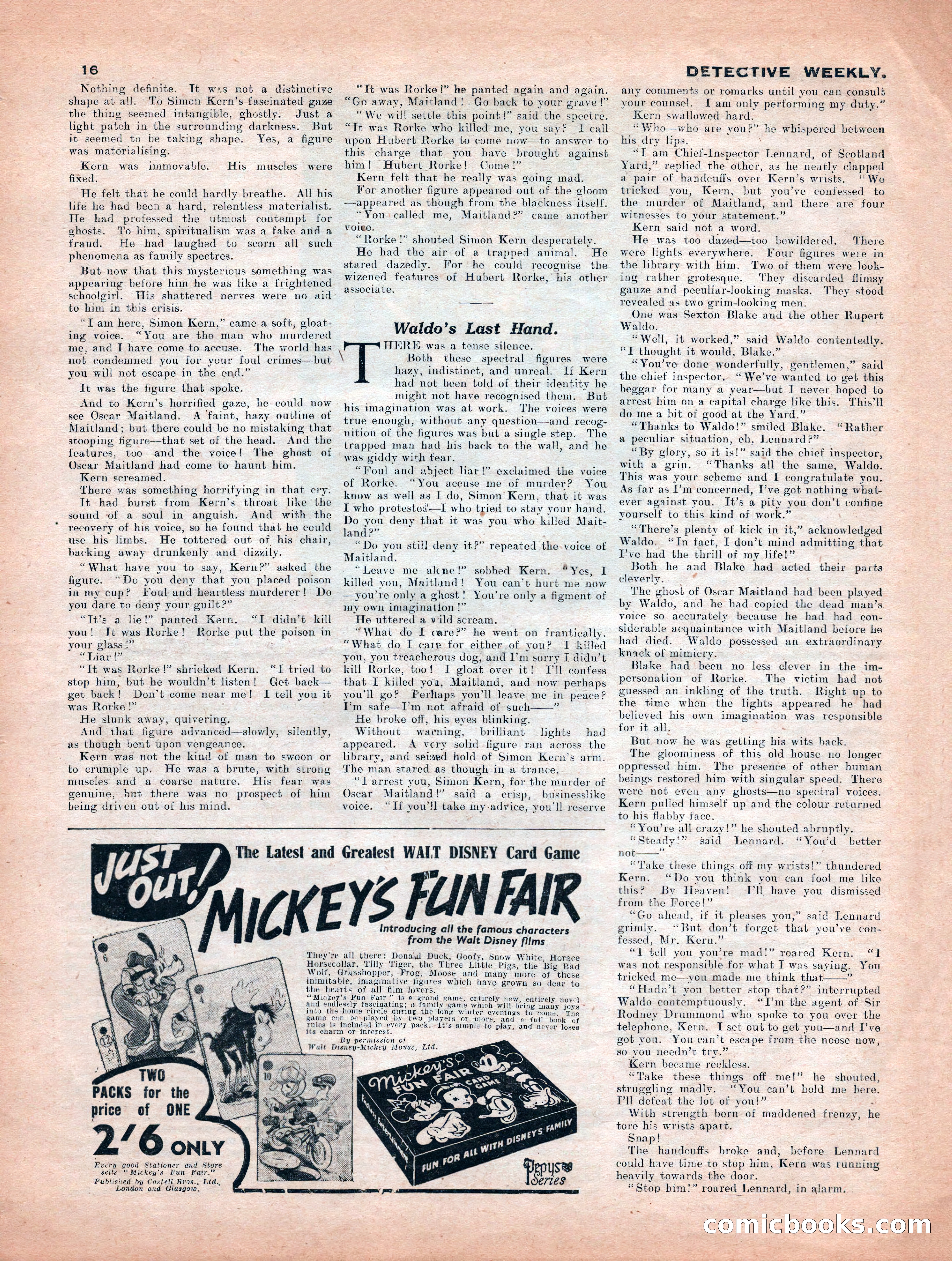 Detective Weekly No. 340 — page 16 of 24