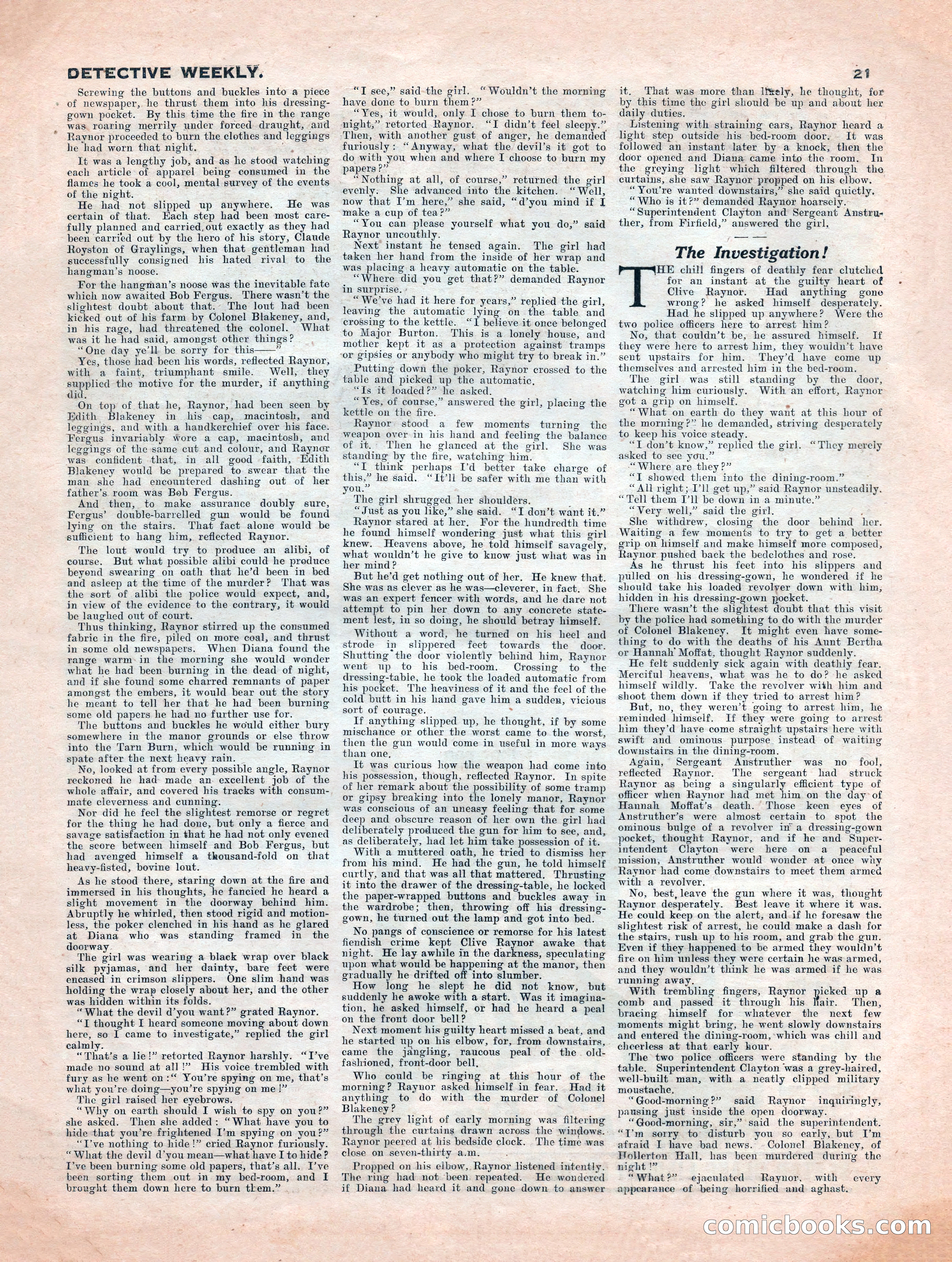 Detective Weekly No. 340 — page 21 of 24
