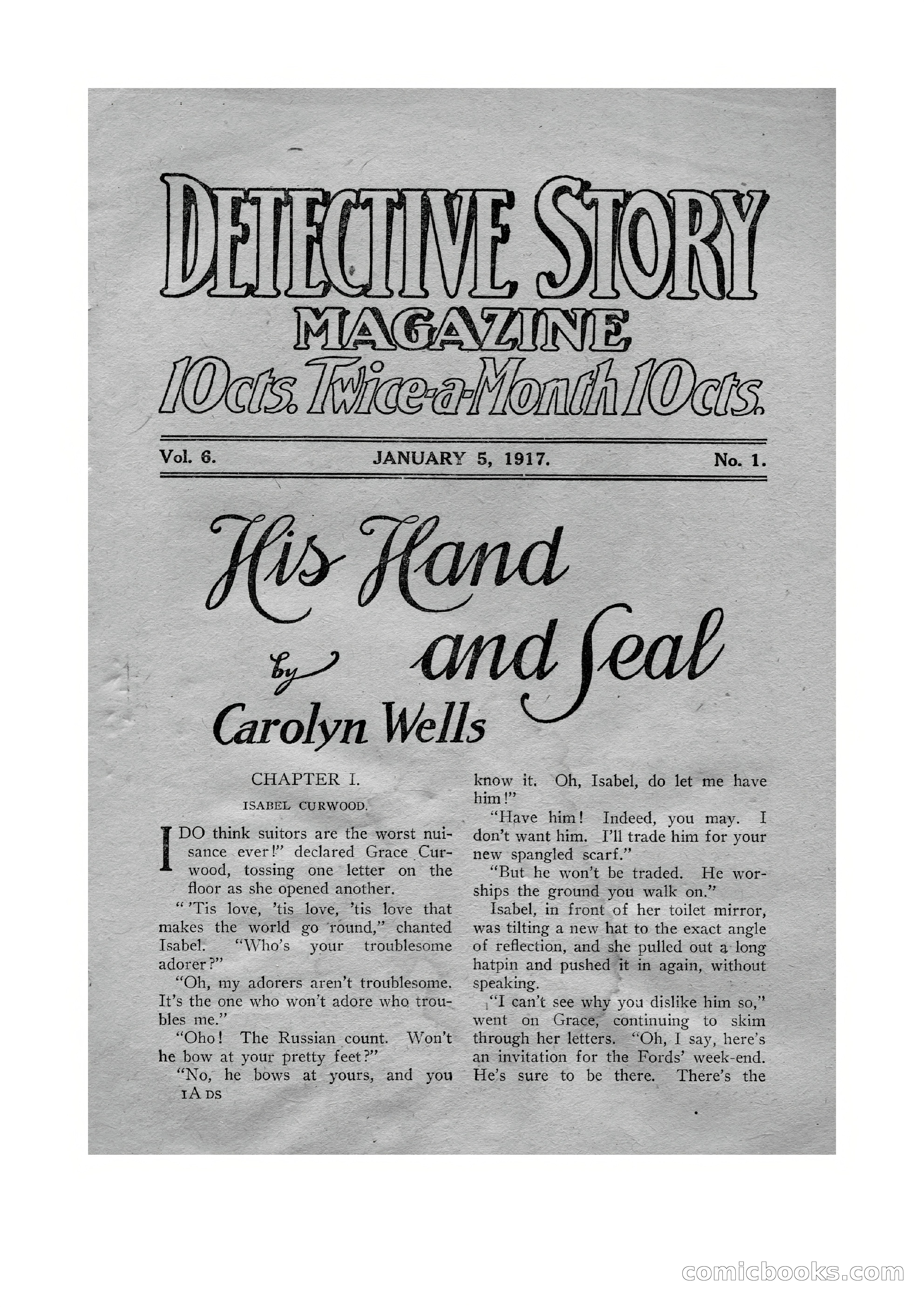 Detective Story Magazine, Vol. VI, No. 1 — page 3 of 132