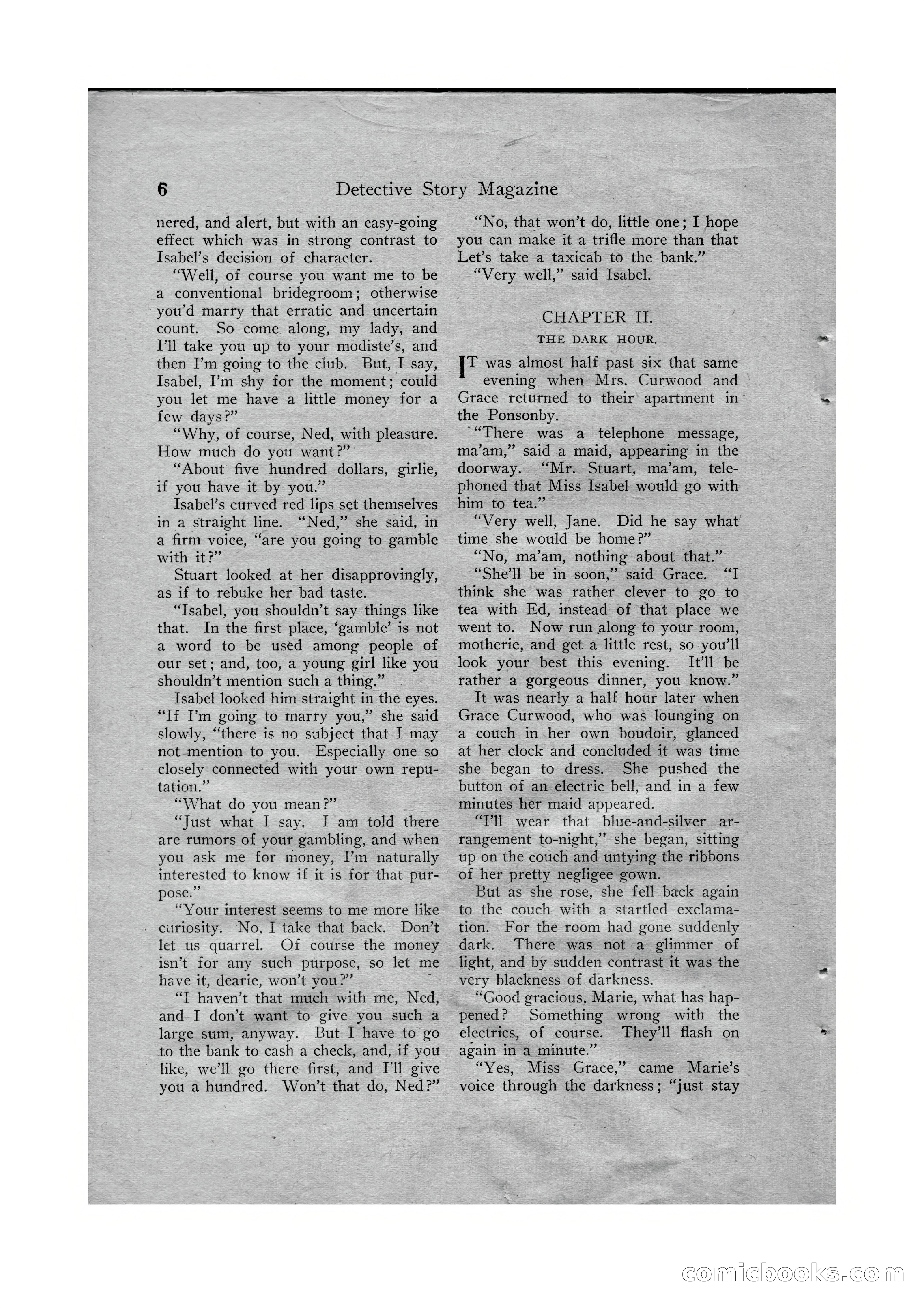 Detective Story Magazine, Vol. VI, No. 1 — page 8 of 132