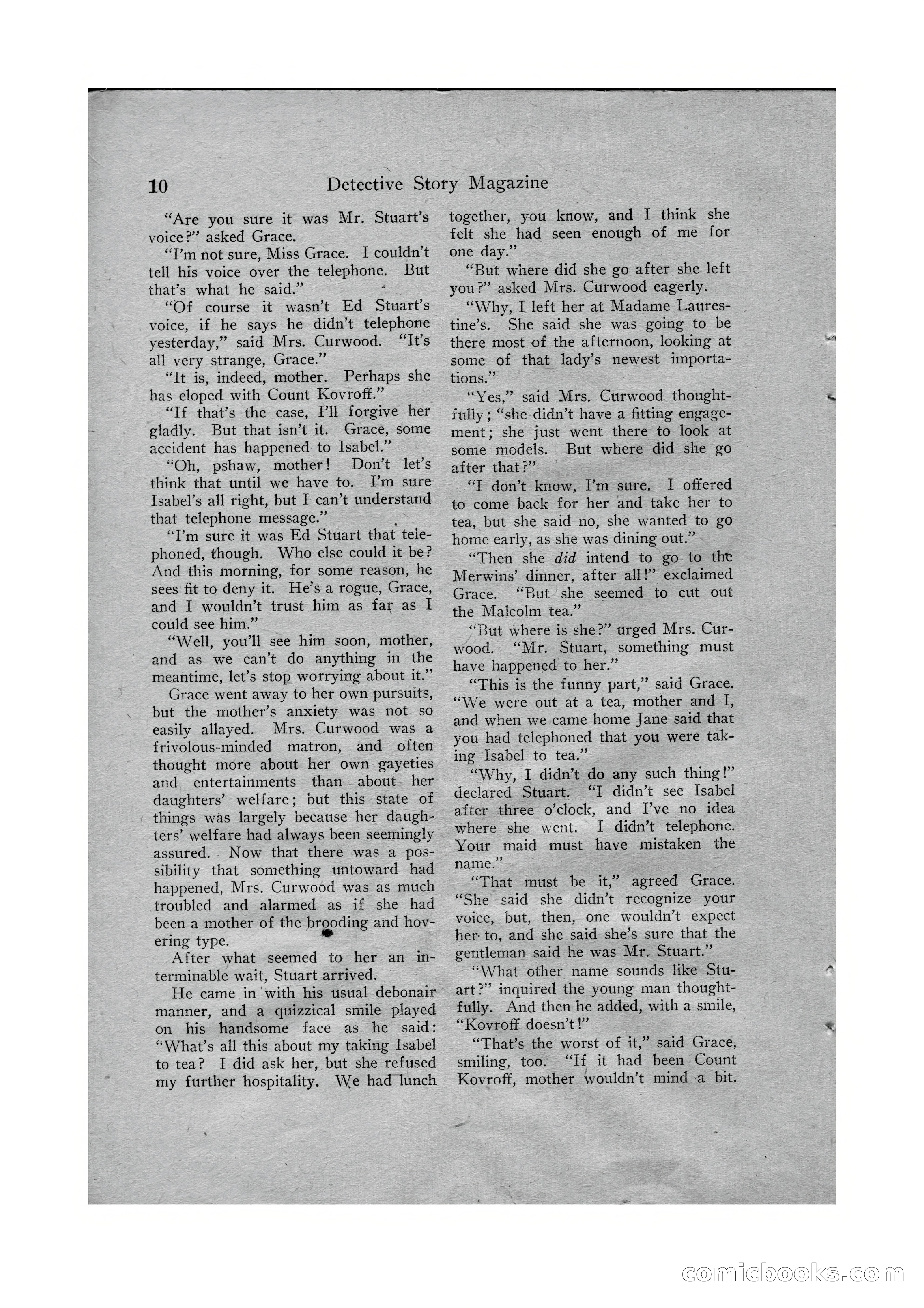 Detective Story Magazine, Vol. VI, No. 1 — page 12 of 132