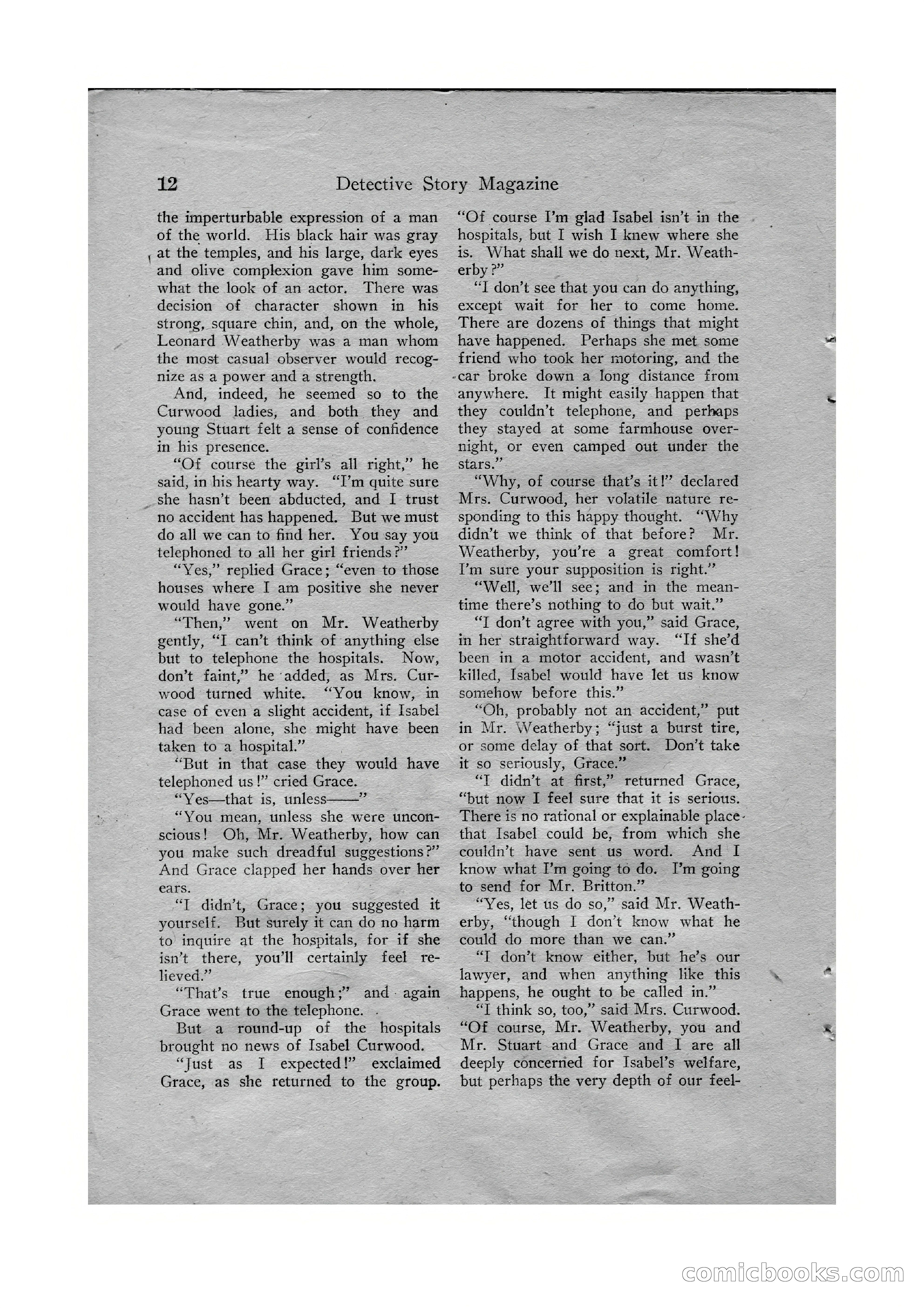 Detective Story Magazine, Vol. VI, No. 1 — page 14 of 132