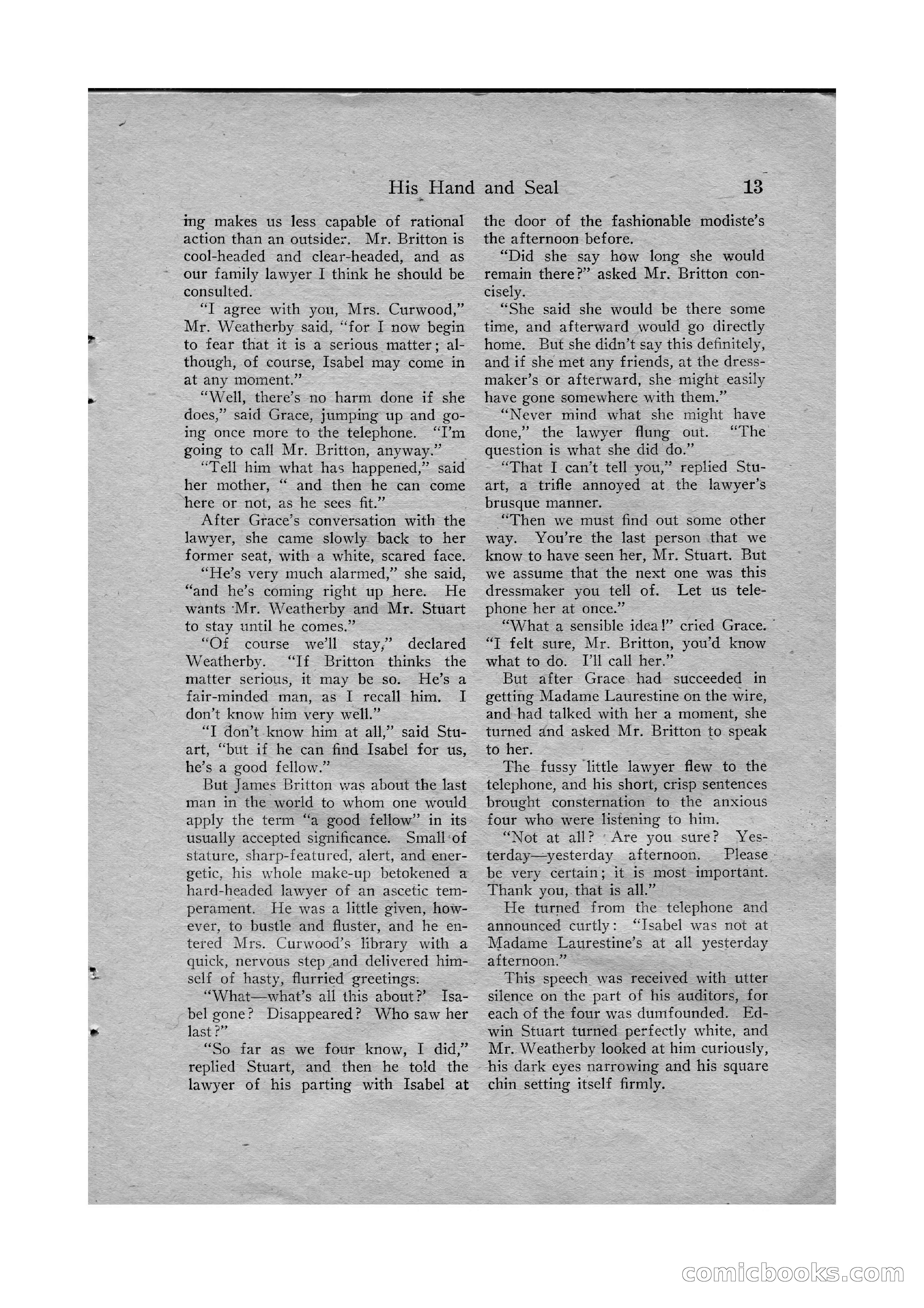 Detective Story Magazine, Vol. VI, No. 1 — page 15 of 132