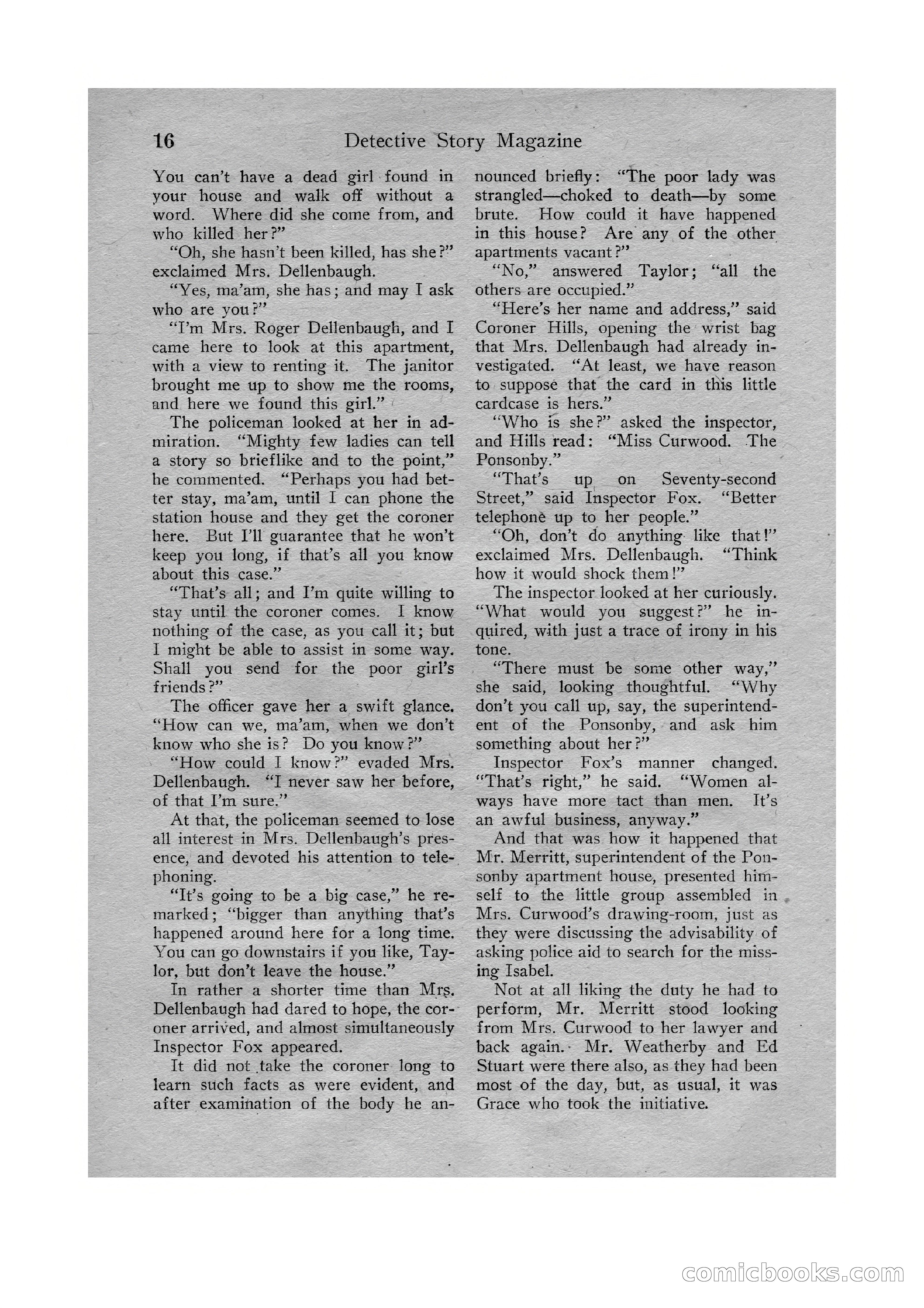 Detective Story Magazine, Vol. VI, No. 1 — page 18 of 132