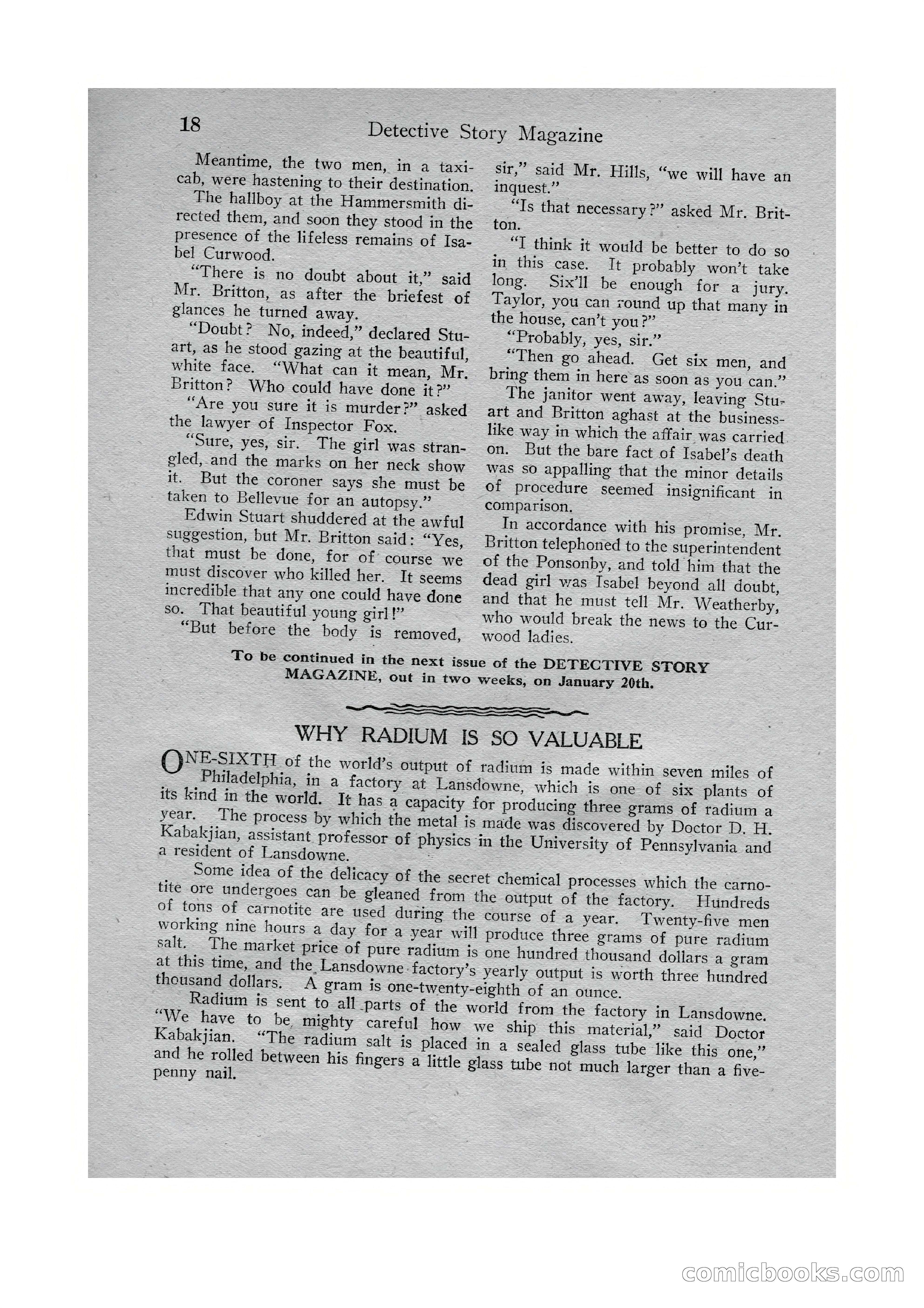 Detective Story Magazine, Vol. VI, No. 1 — page 20 of 132