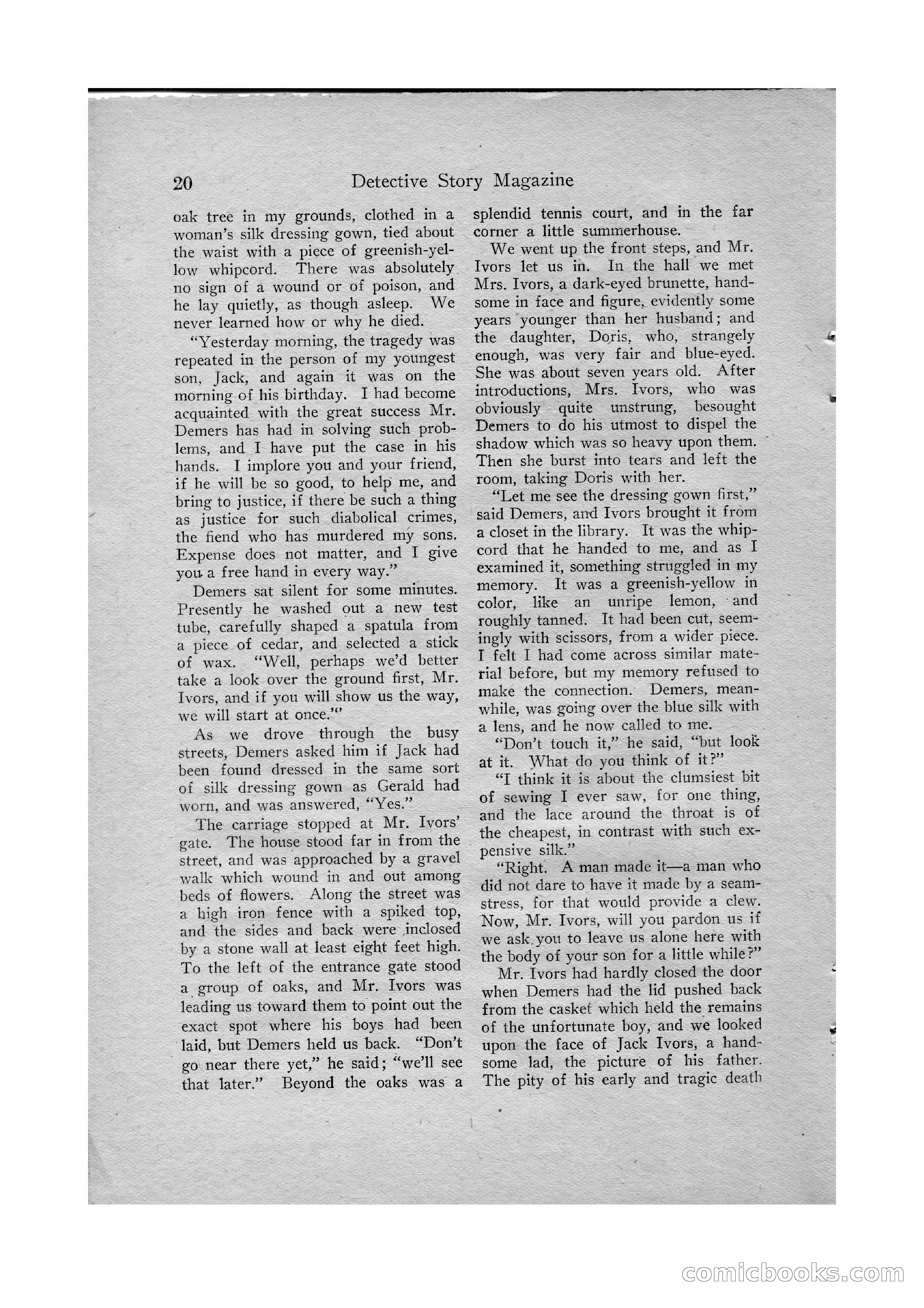 Detective Story Magazine, Vol. VI, No. 1 — page 22 of 132