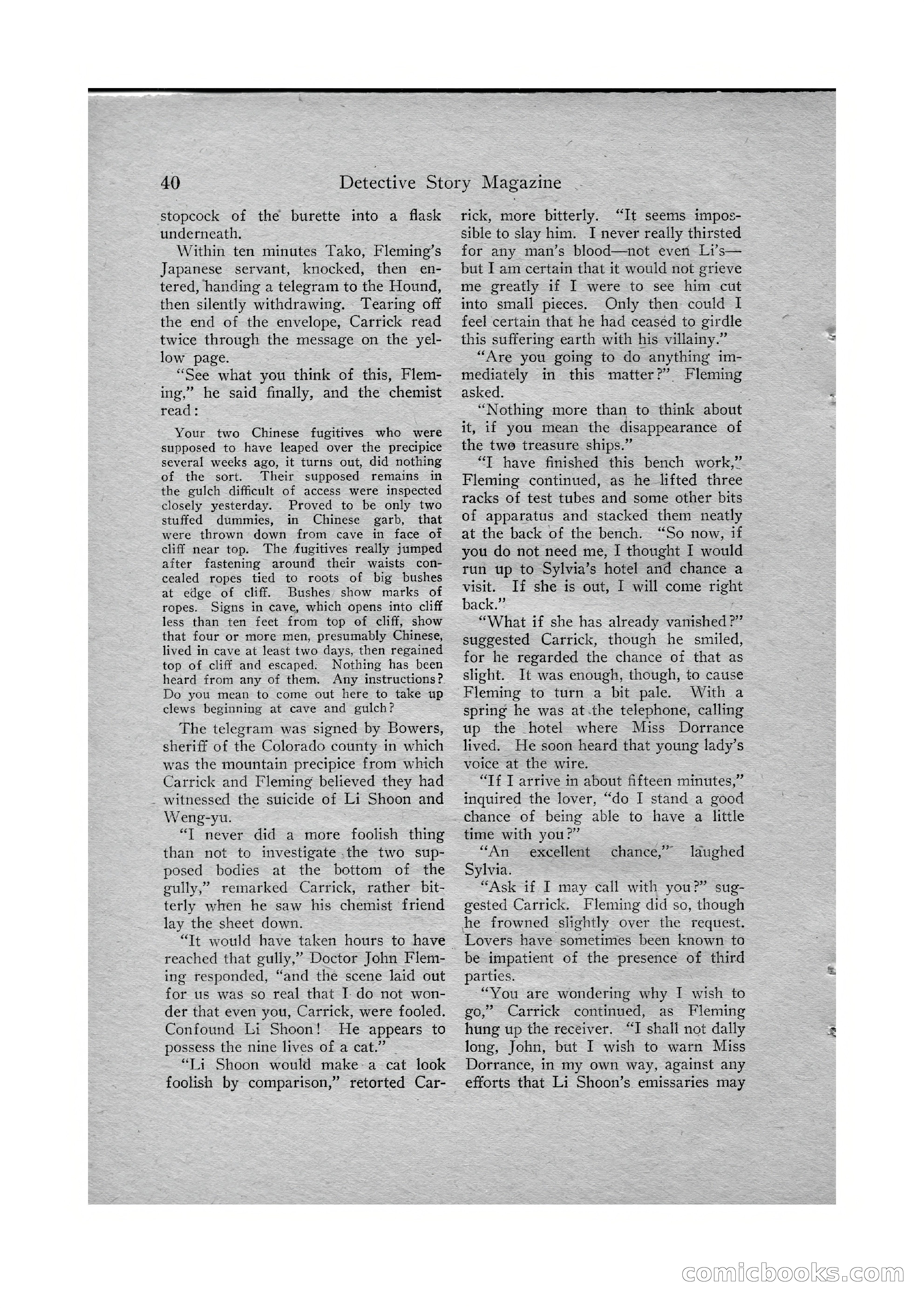 Detective Story Magazine, Vol. VI, No. 1 — page 42 of 132