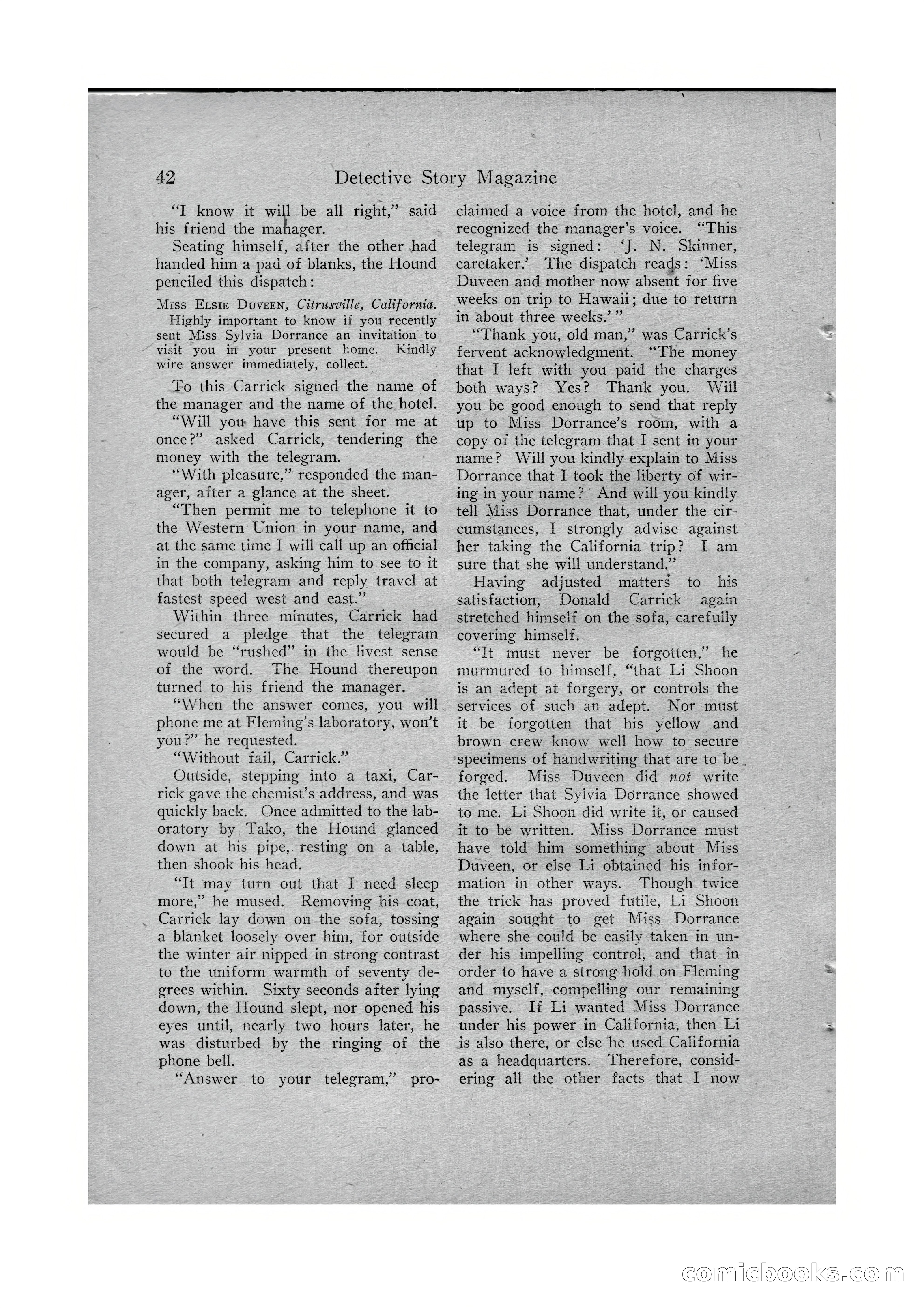 Detective Story Magazine, Vol. VI, No. 1 — page 44 of 132