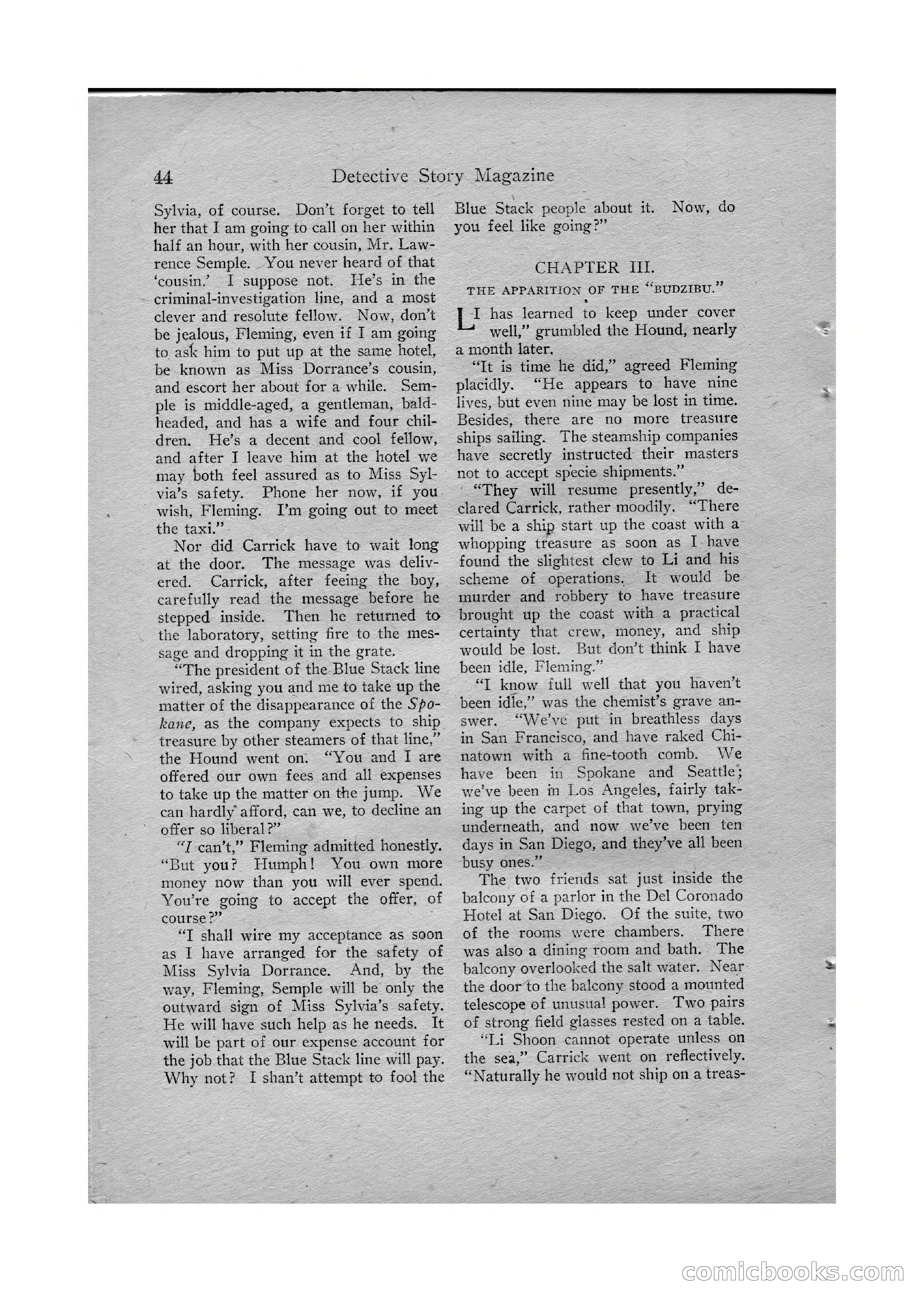 Detective Story Magazine, Vol. VI, No. 1 — page 46 of 132