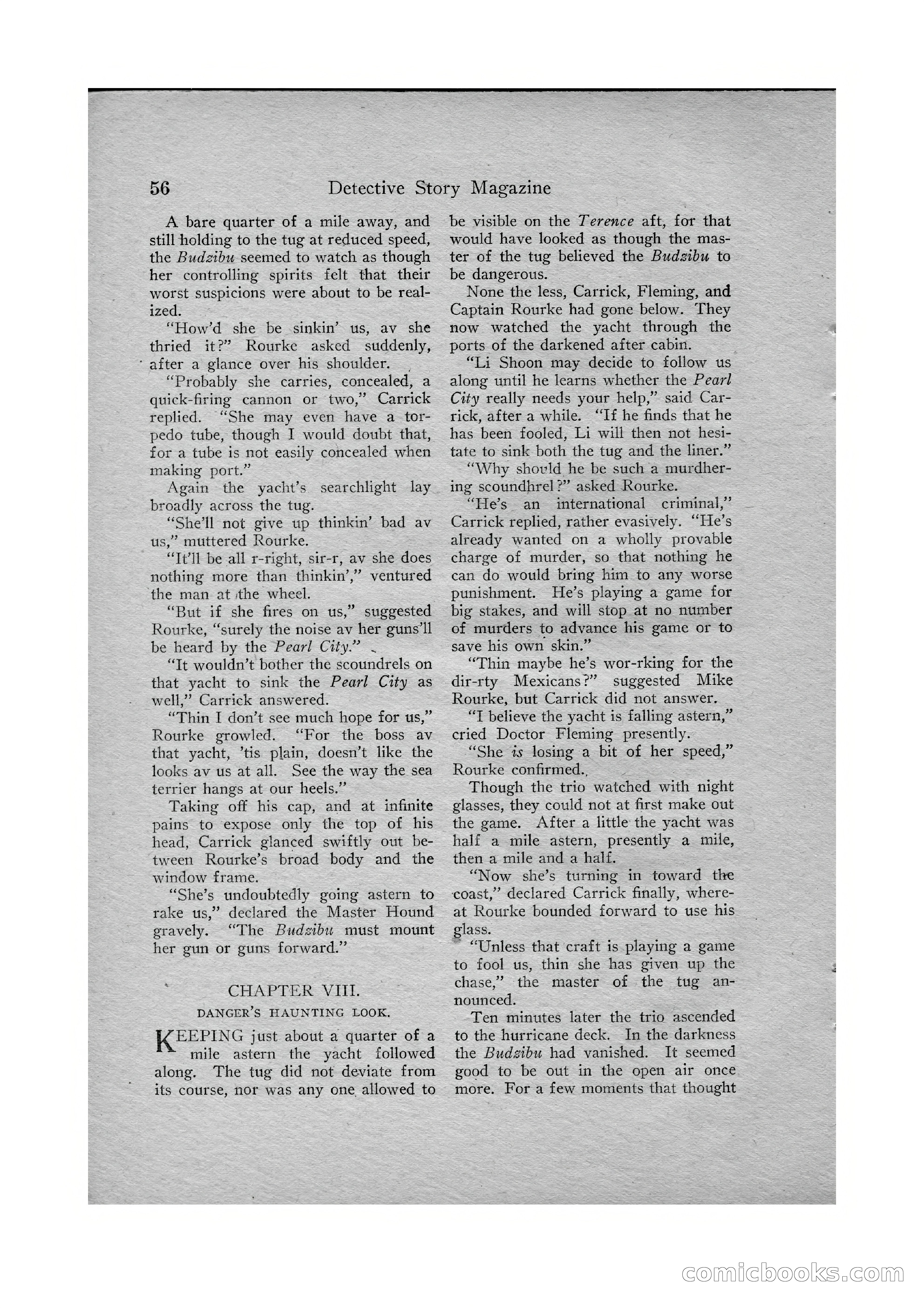 Detective Story Magazine, Vol. VI, No. 1 — page 58 of 132