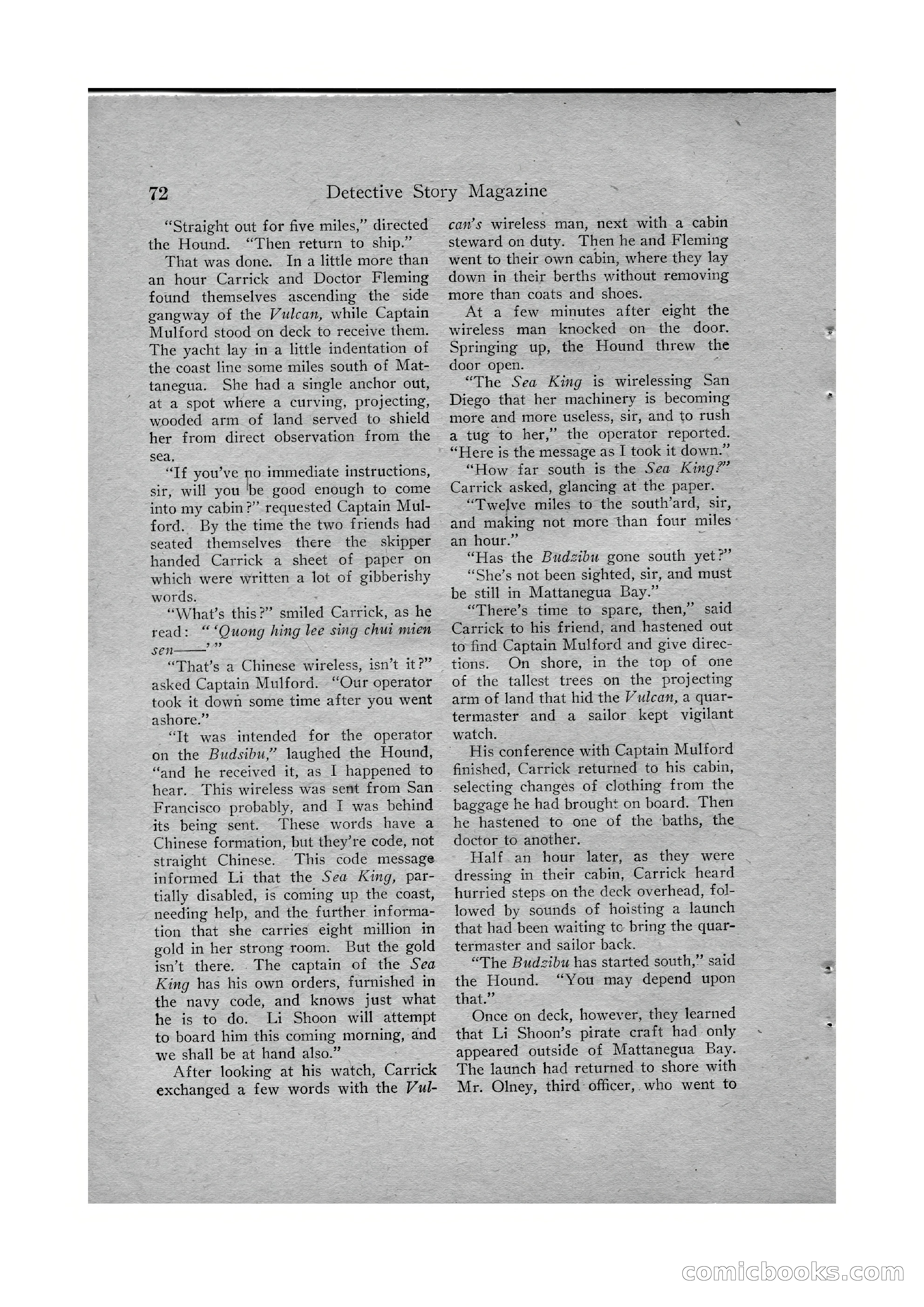 Detective Story Magazine, Vol. VI, No. 1 — page 74 of 132