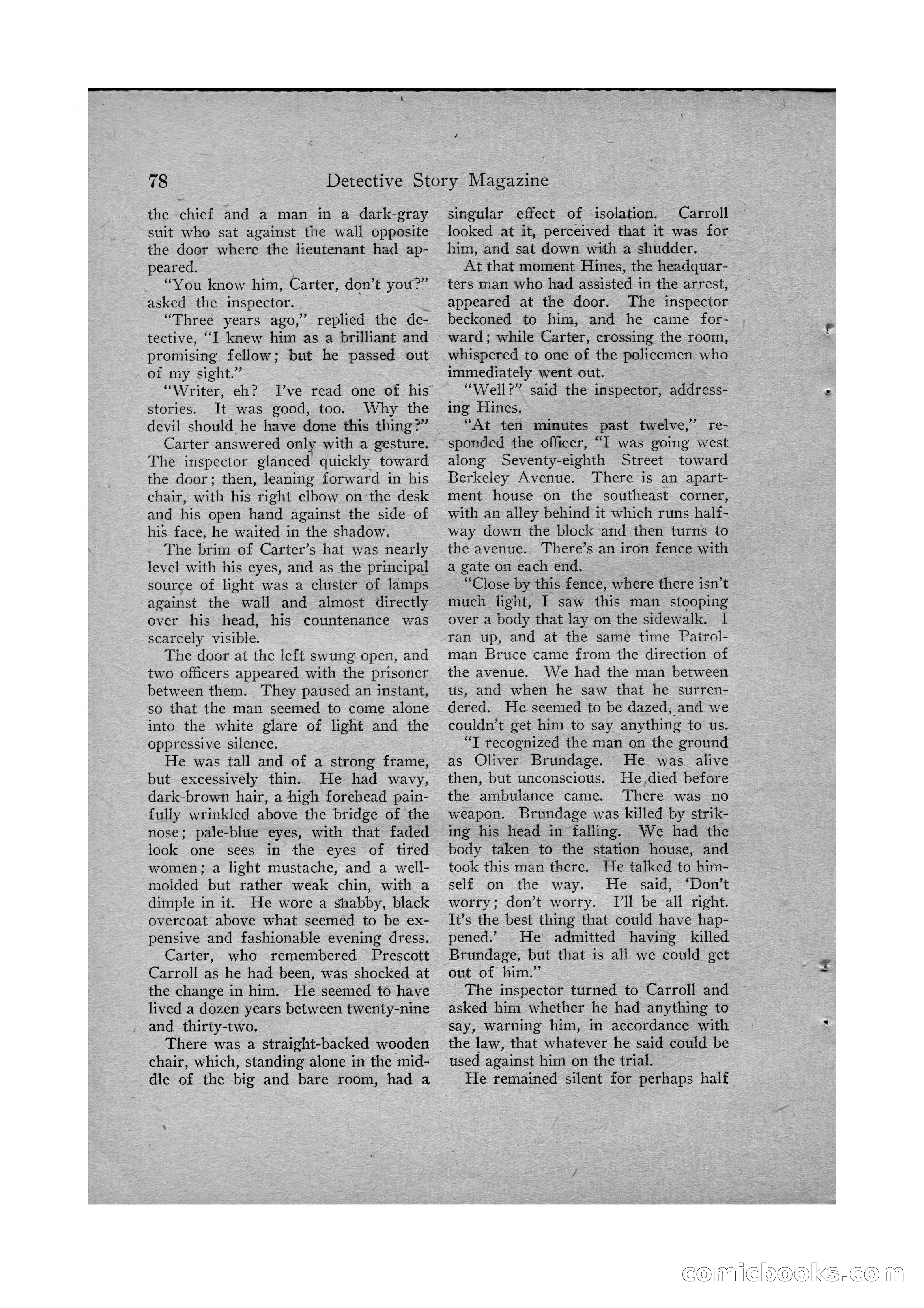 Detective Story Magazine, Vol. VI, No. 1 — page 80 of 132