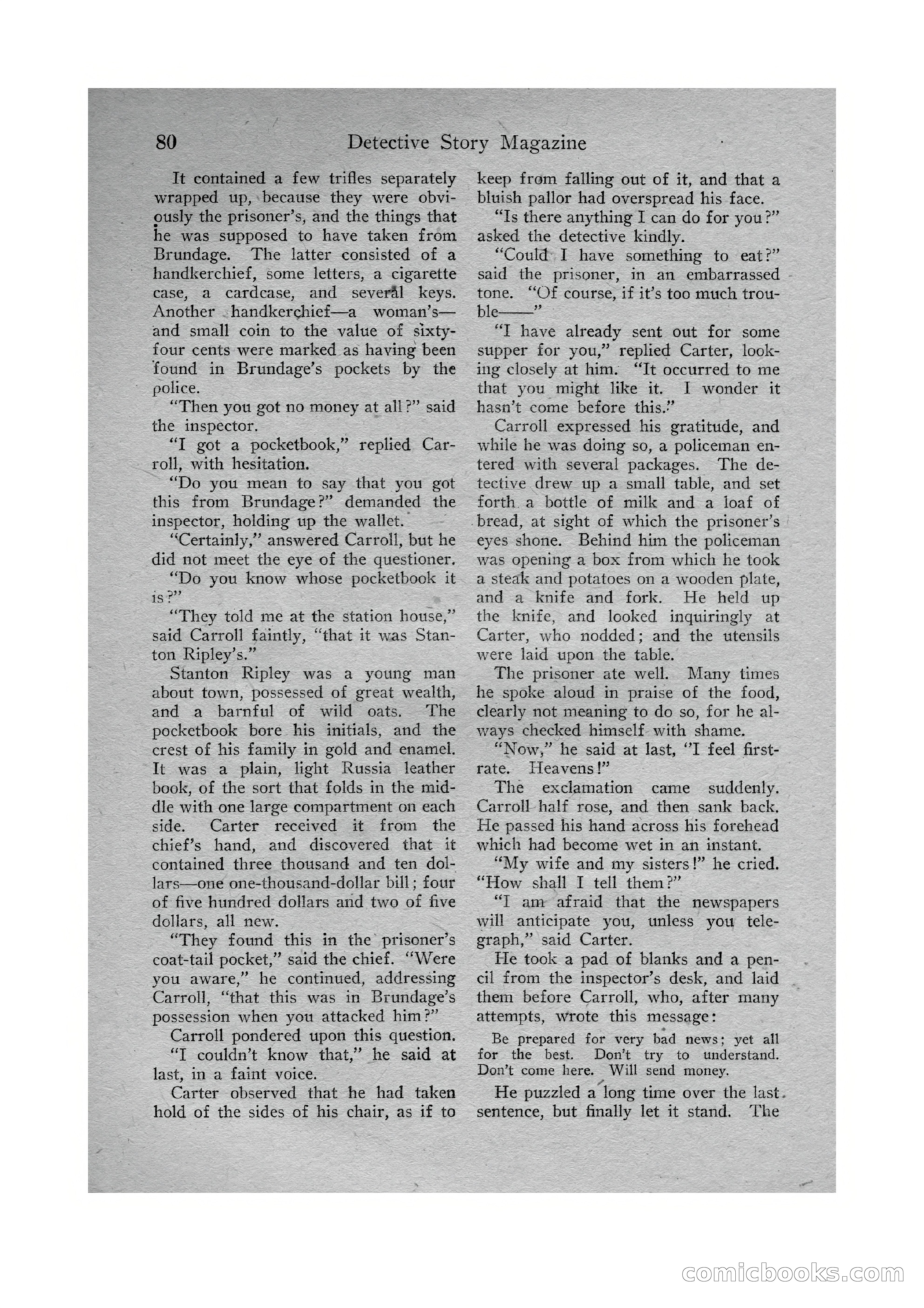Detective Story Magazine, Vol. VI, No. 1 — page 82 of 132