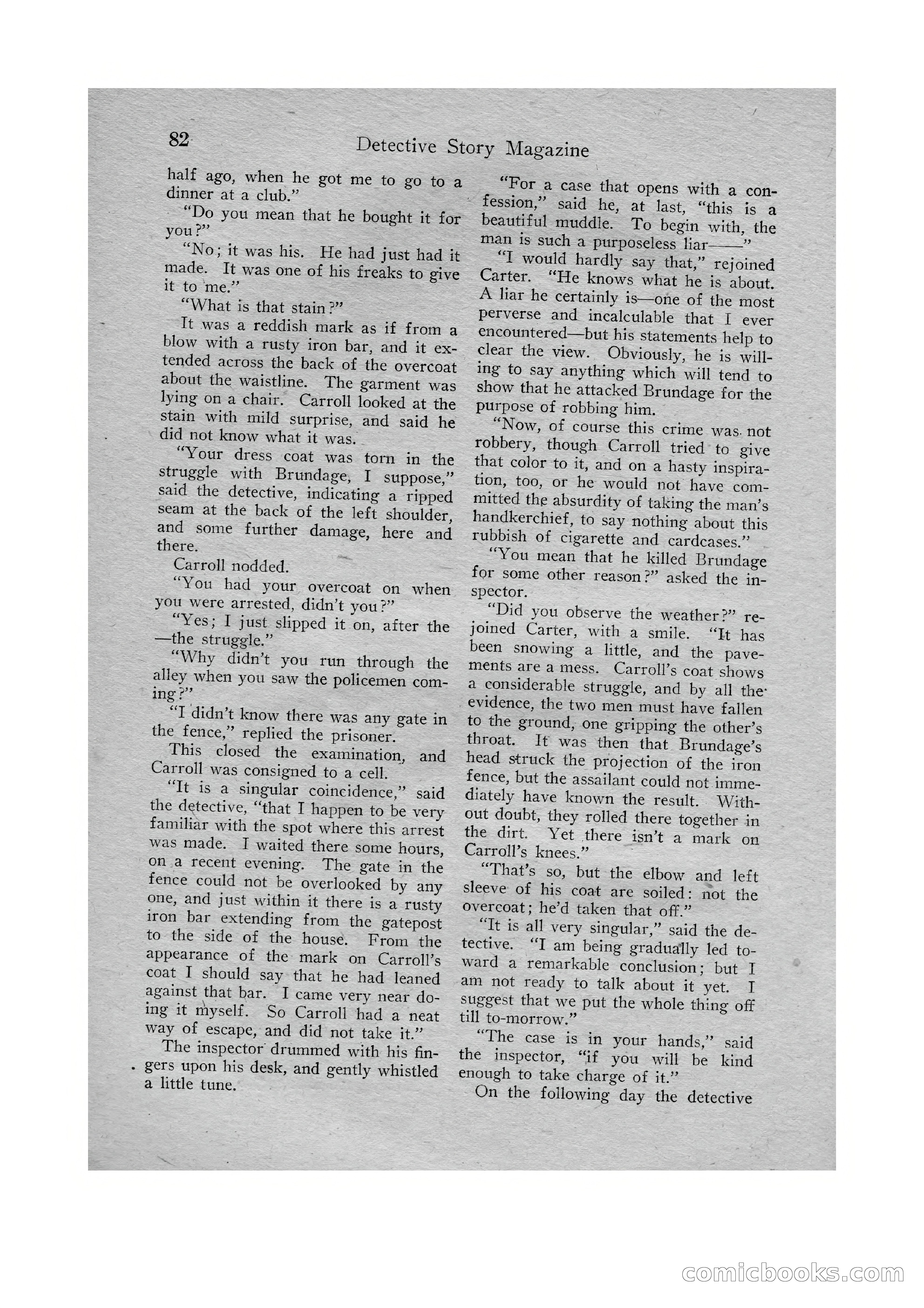 Detective Story Magazine, Vol. VI, No. 1 — page 84 of 132