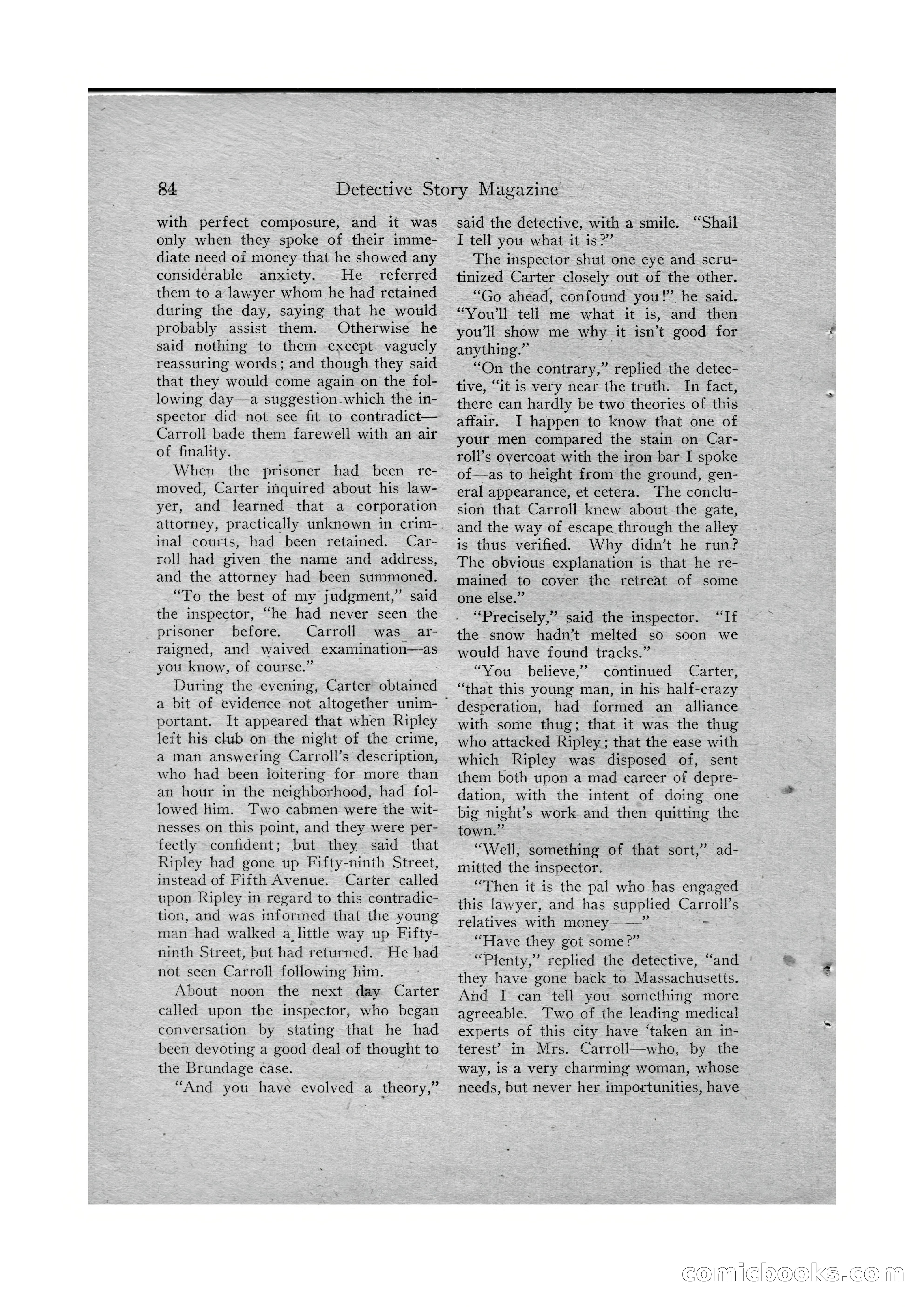 Detective Story Magazine, Vol. VI, No. 1 — page 86 of 132