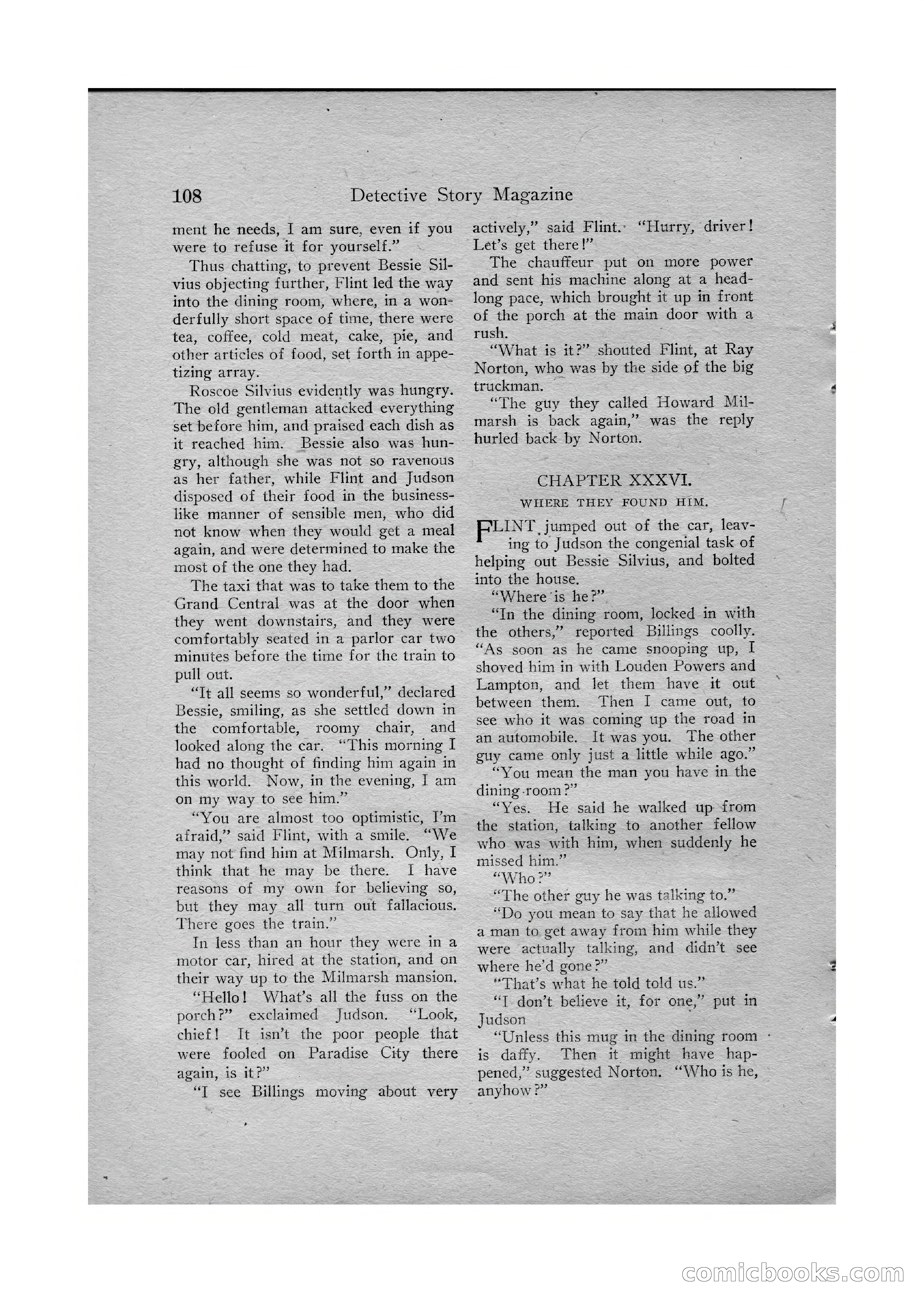 Detective Story Magazine, Vol. VI, No. 1 — page 110 of 132