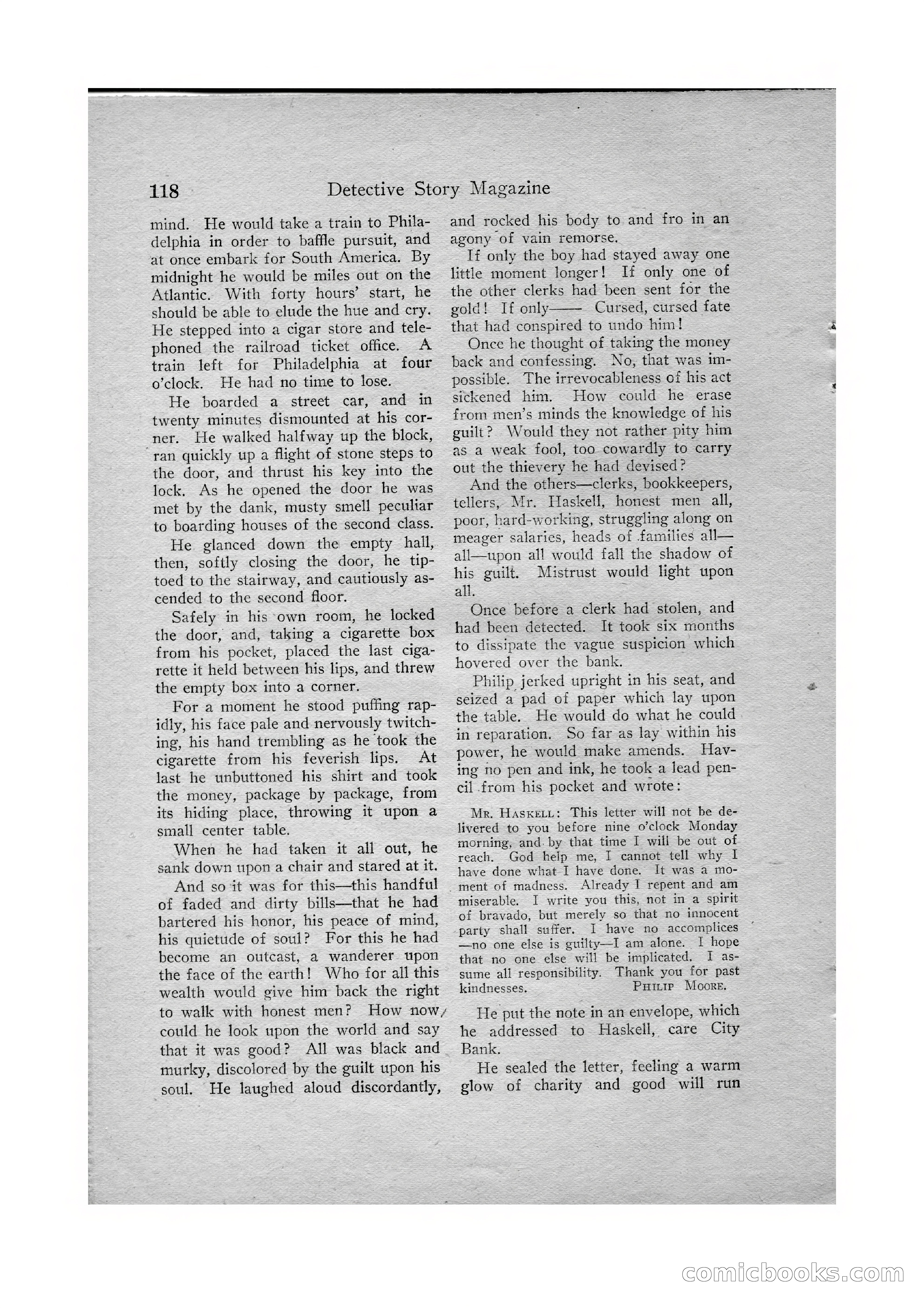 Detective Story Magazine, Vol. VI, No. 1 — page 120 of 132