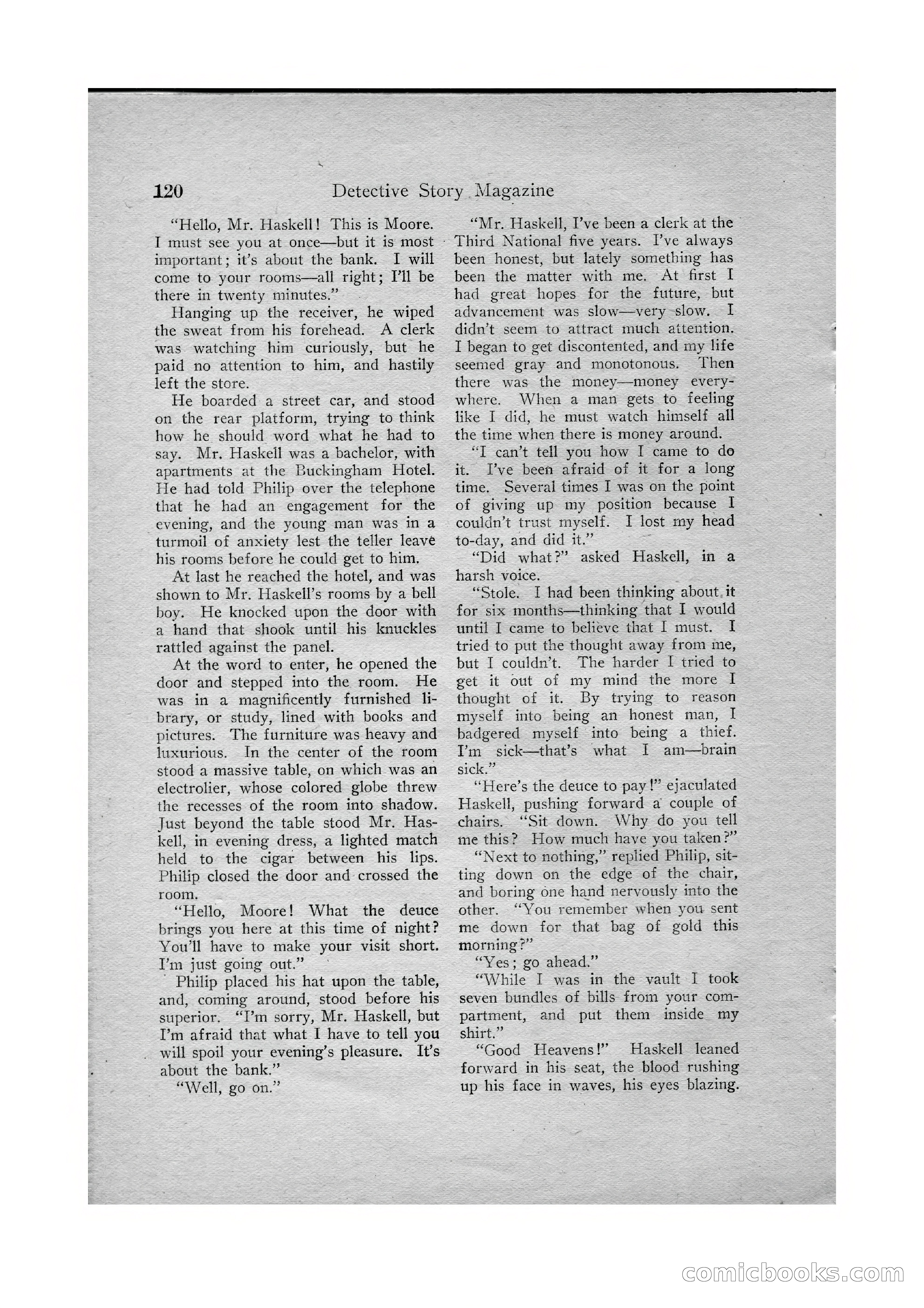 Detective Story Magazine, Vol. VI, No. 1 — page 122 of 132