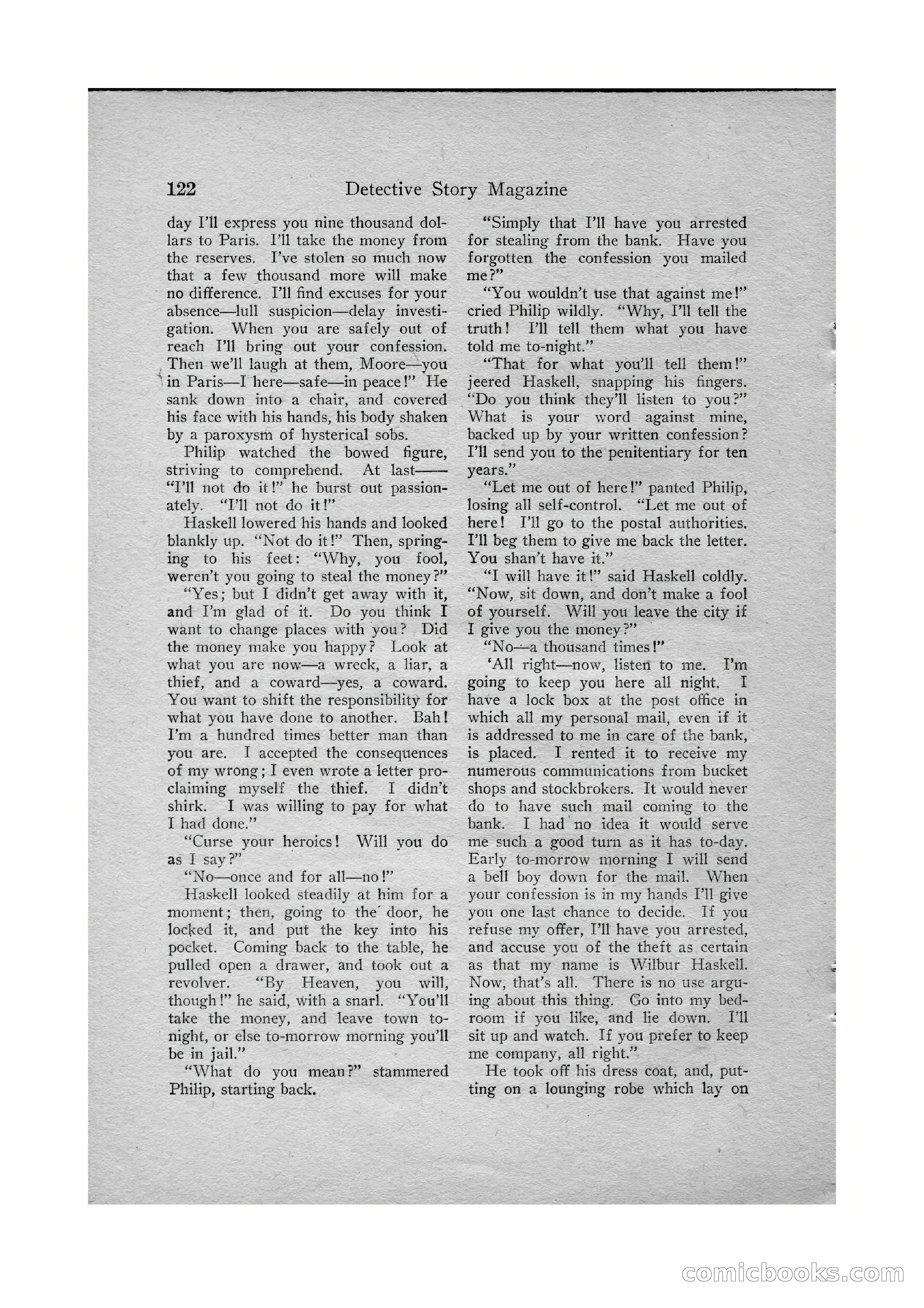 Detective Story Magazine, Vol. VI, No. 1 — page 124 of 132