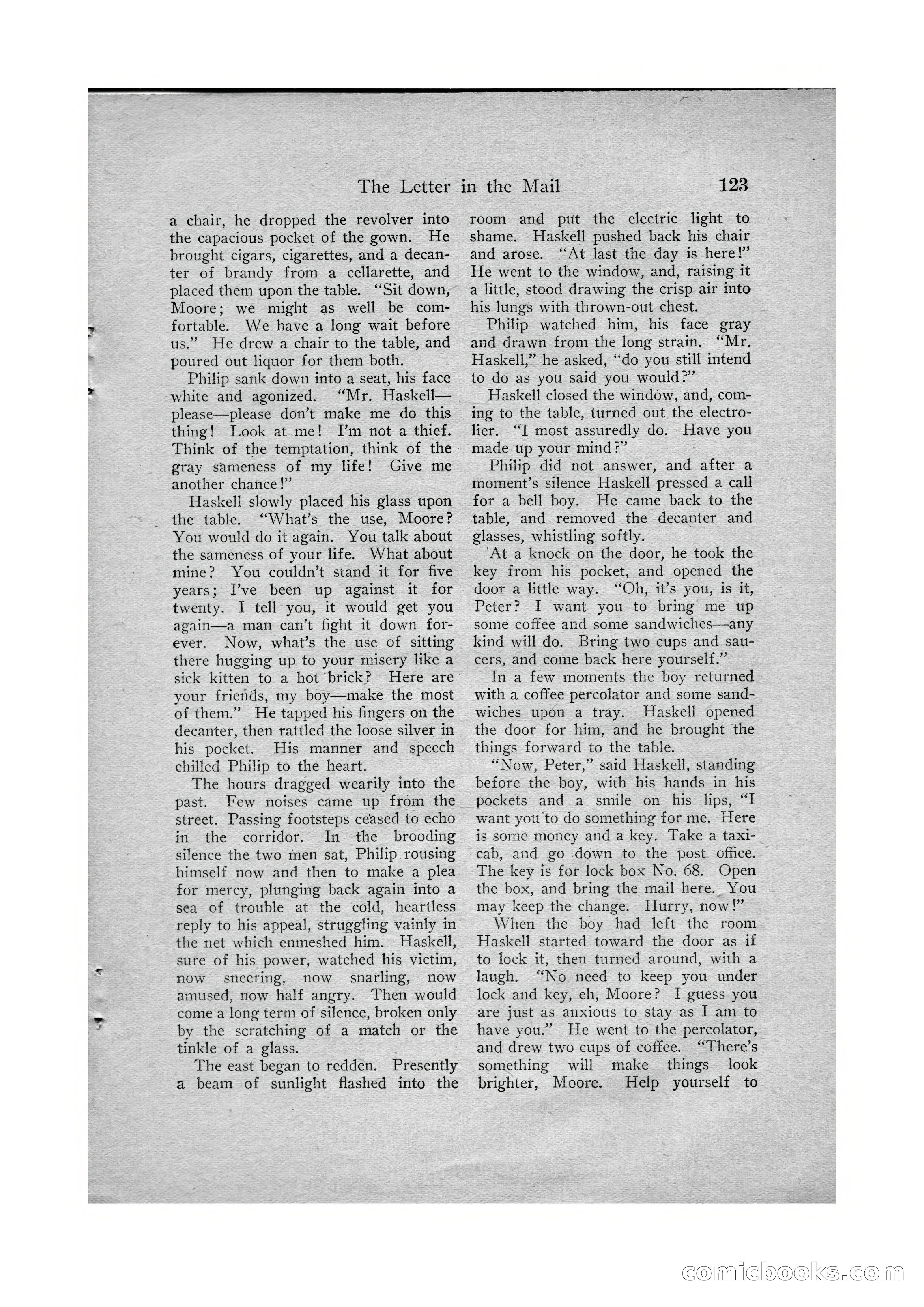 Detective Story Magazine, Vol. VI, No. 1 — page 125 of 132