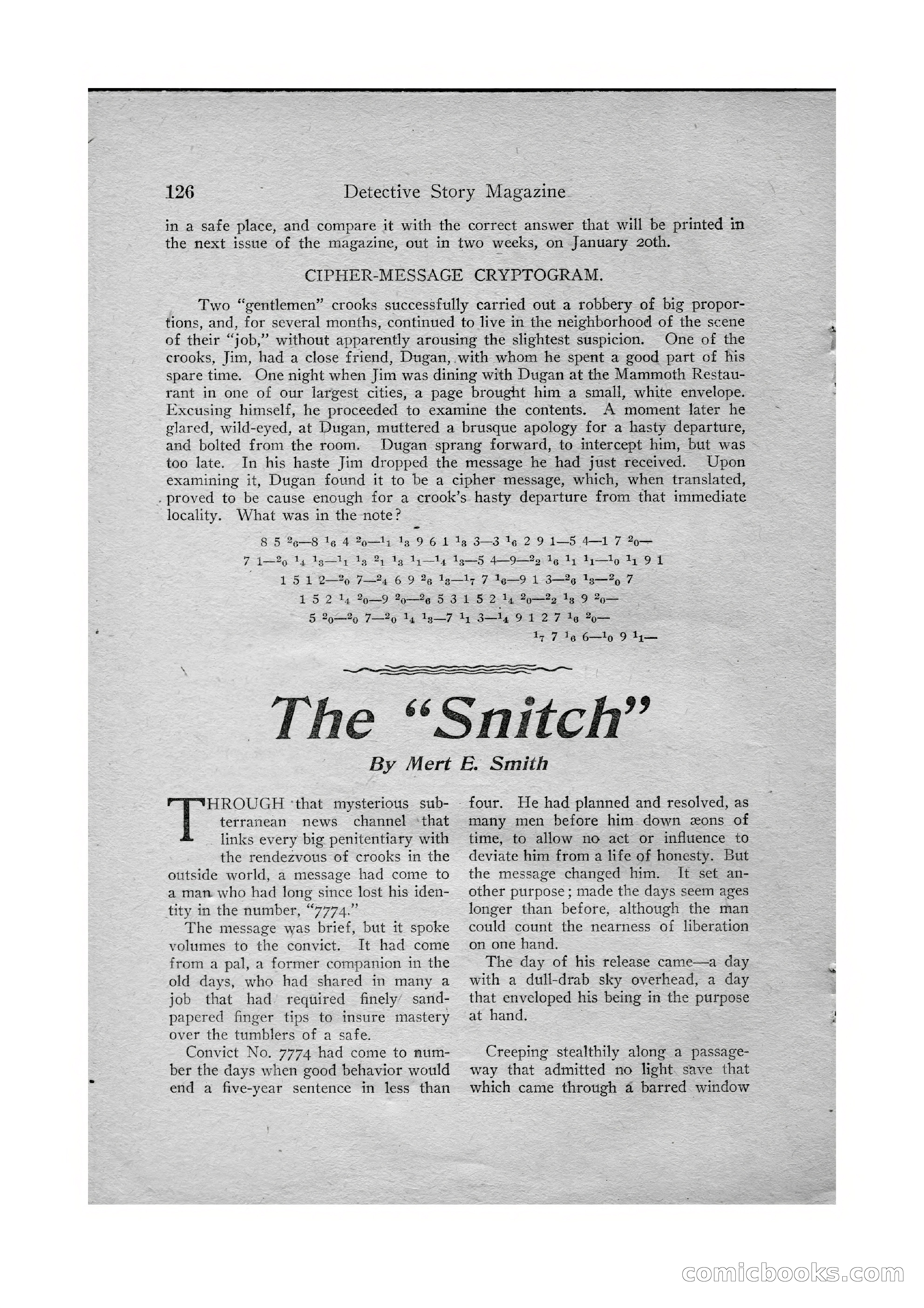 Detective Story Magazine, Vol. VI, No. 1 — page 128 of 132