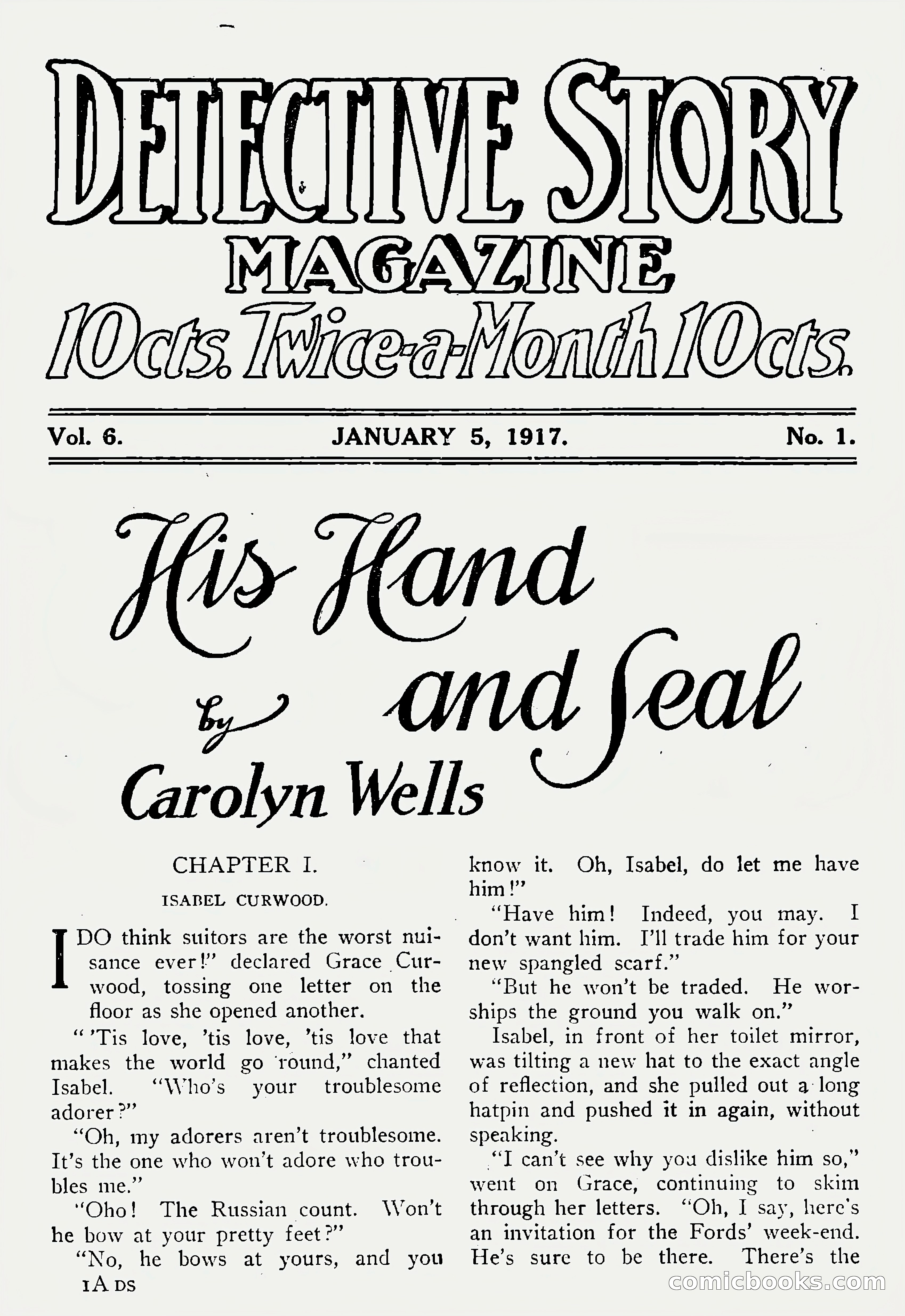 Detective Story Magazine, Vol. 6, No. 1 — page 3 of 132