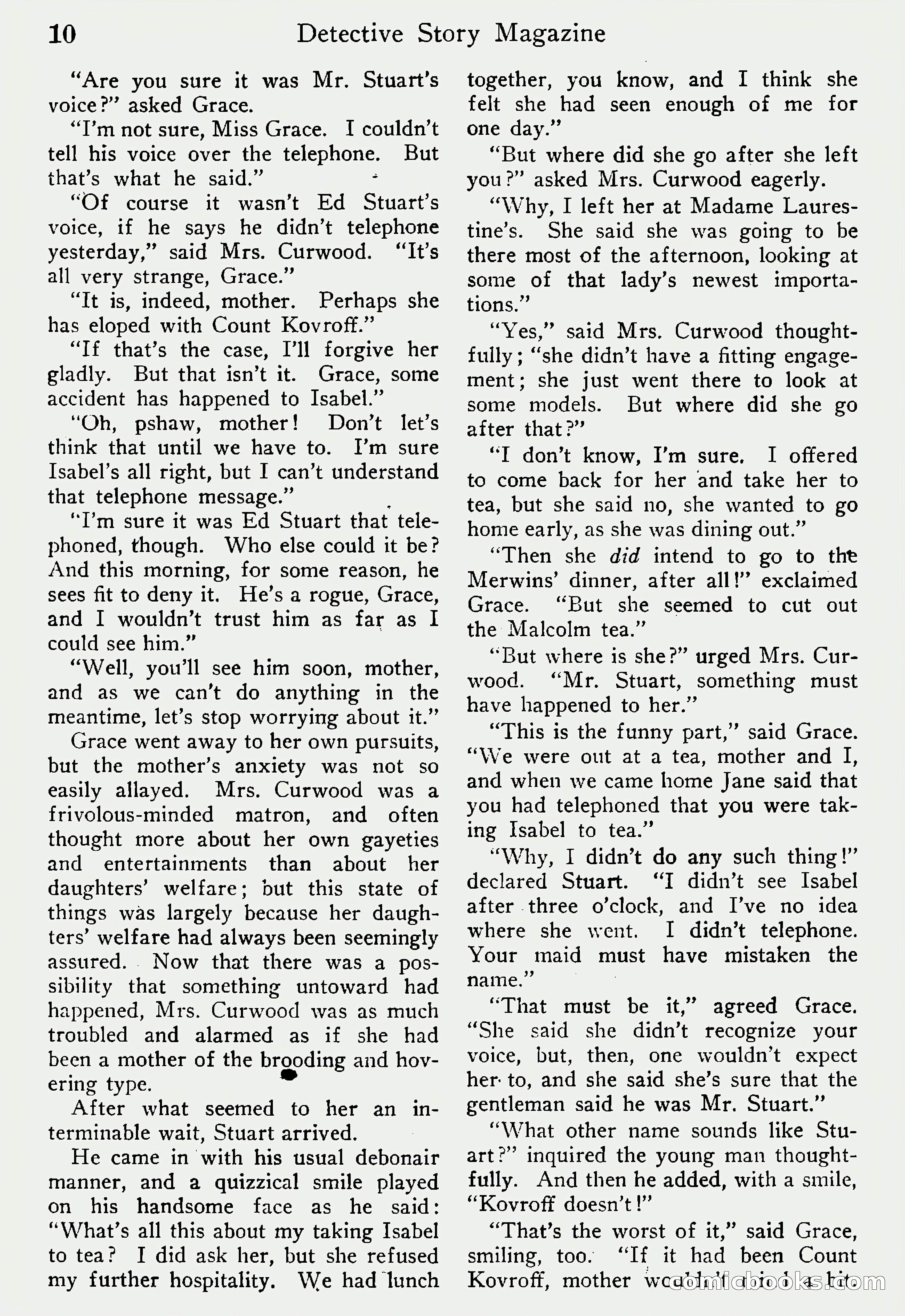 Detective Story Magazine, Vol. 6, No. 1 — page 12 of 132