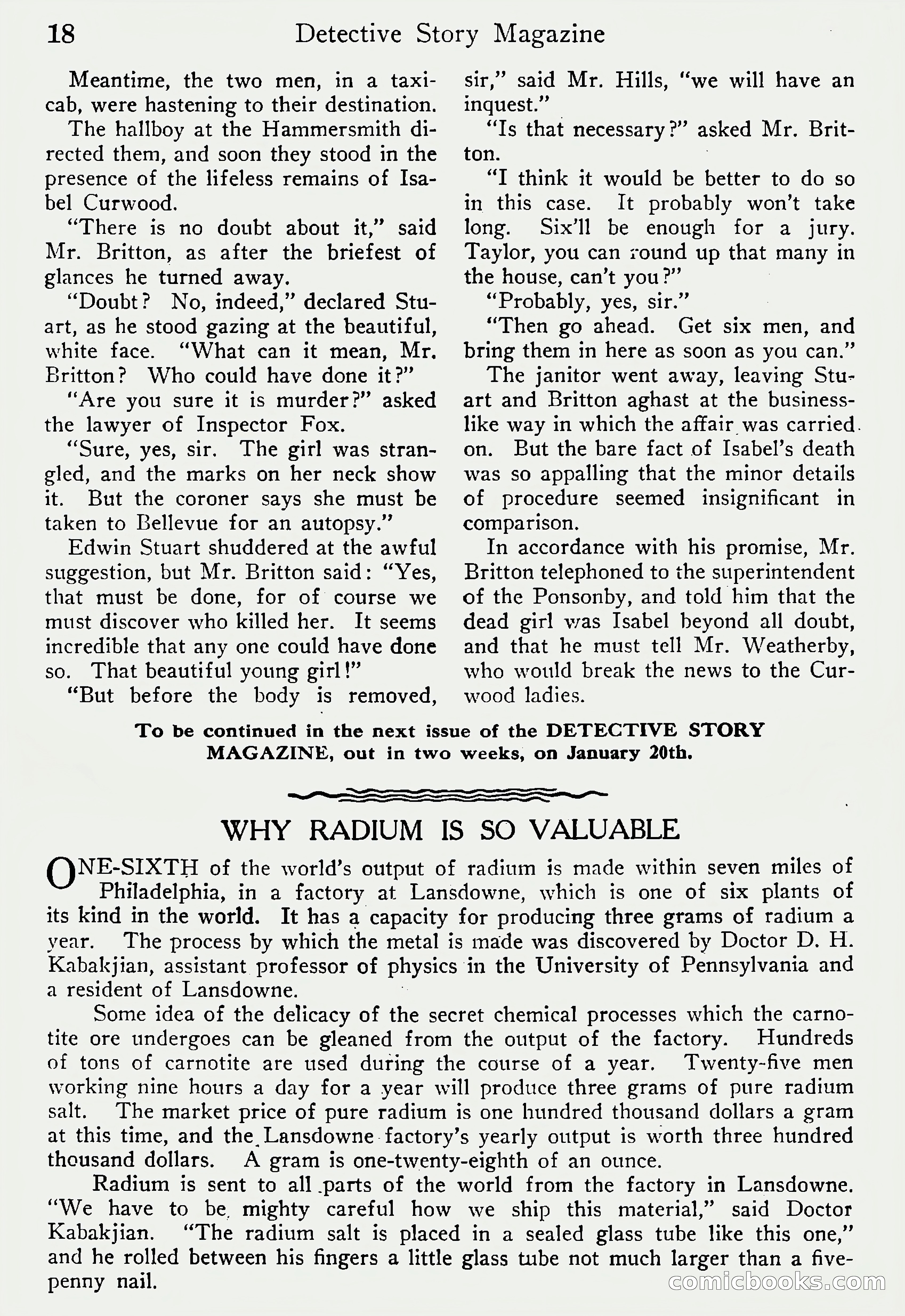 Detective Story Magazine, Vol. 6, No. 1 — page 20 of 132