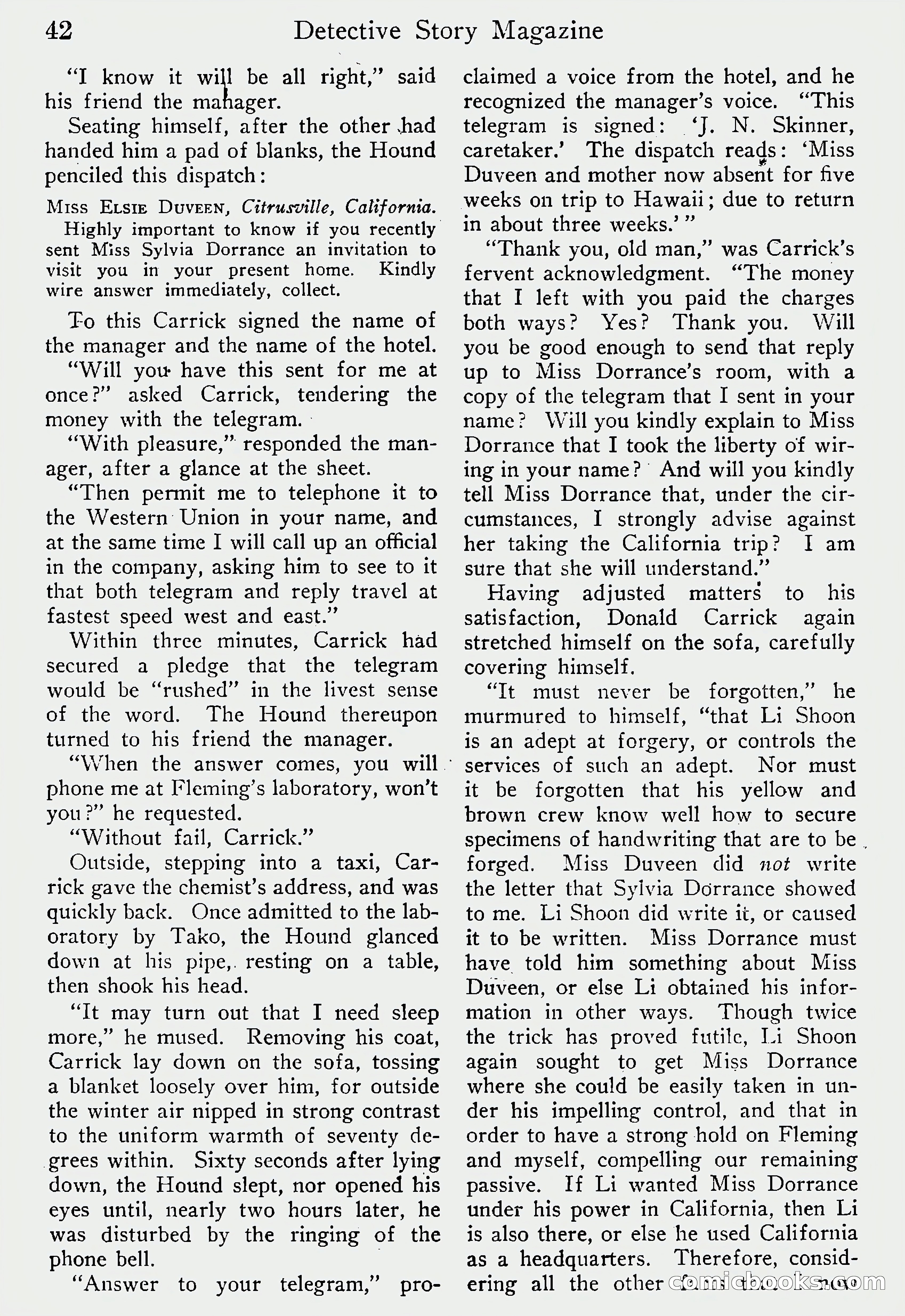 Detective Story Magazine, Vol. 6, No. 1 — page 44 of 132