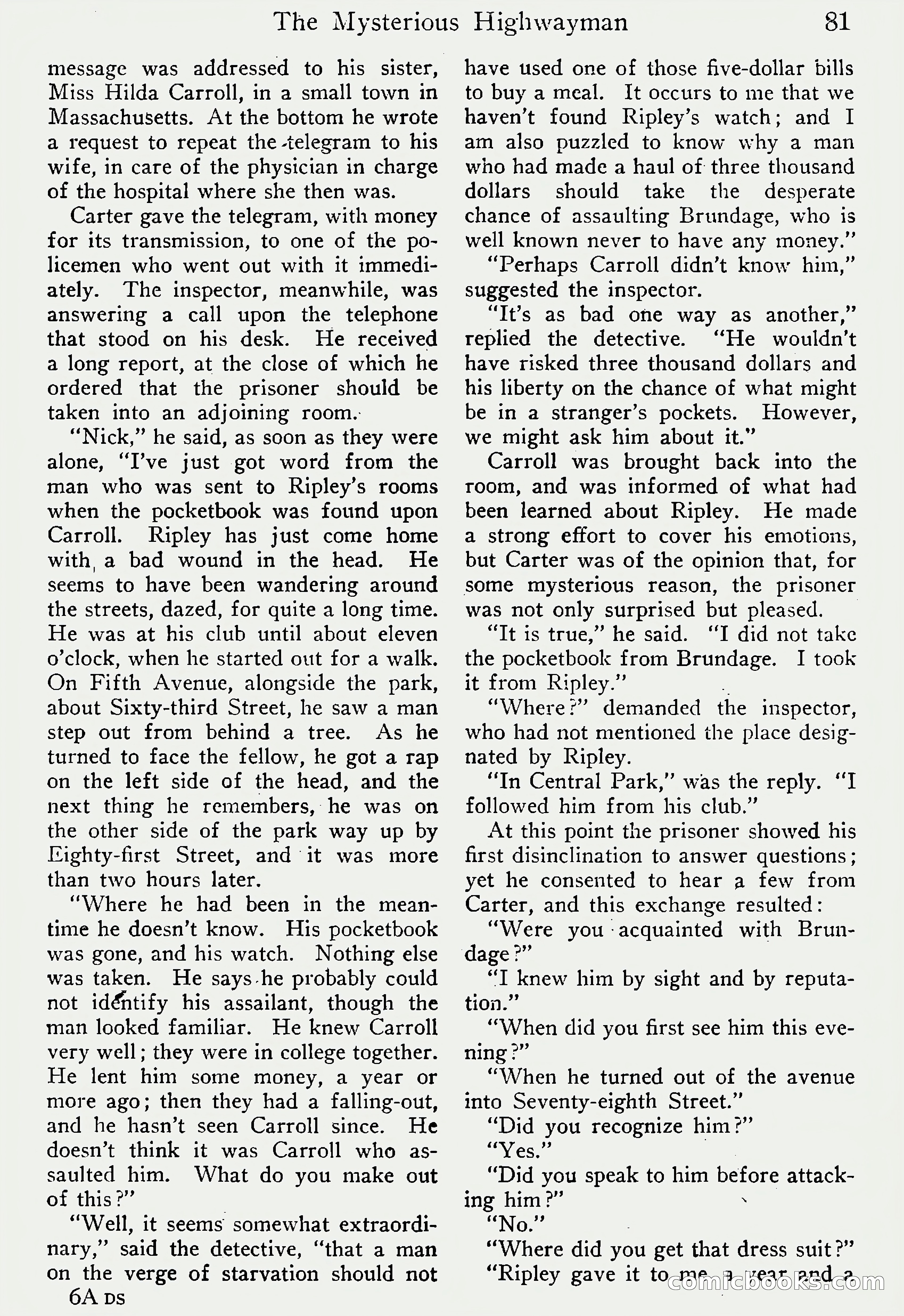 Detective Story Magazine, Vol. 6, No. 1 — page 83 of 132