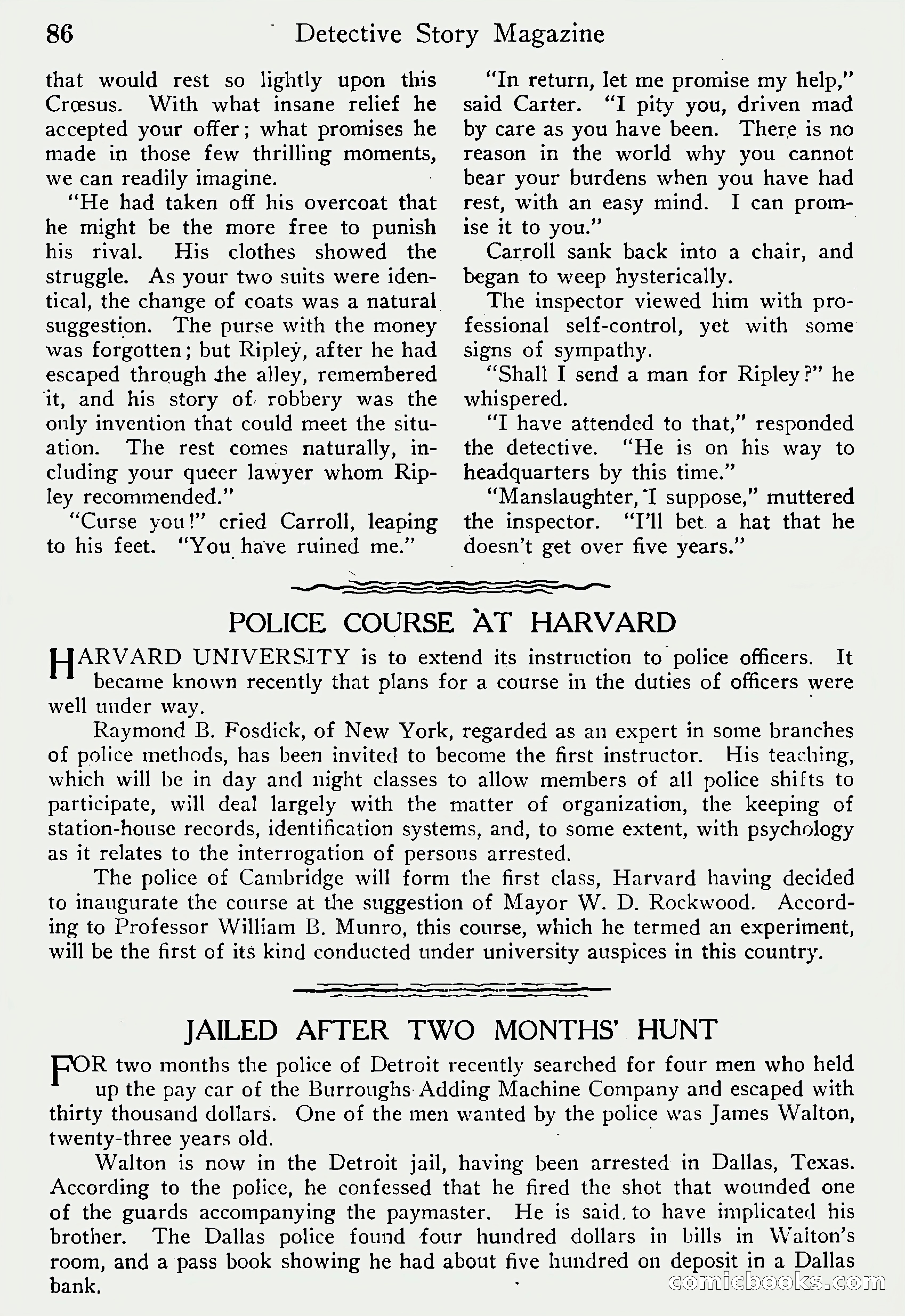 Detective Story Magazine, Vol. 6, No. 1 — page 88 of 132