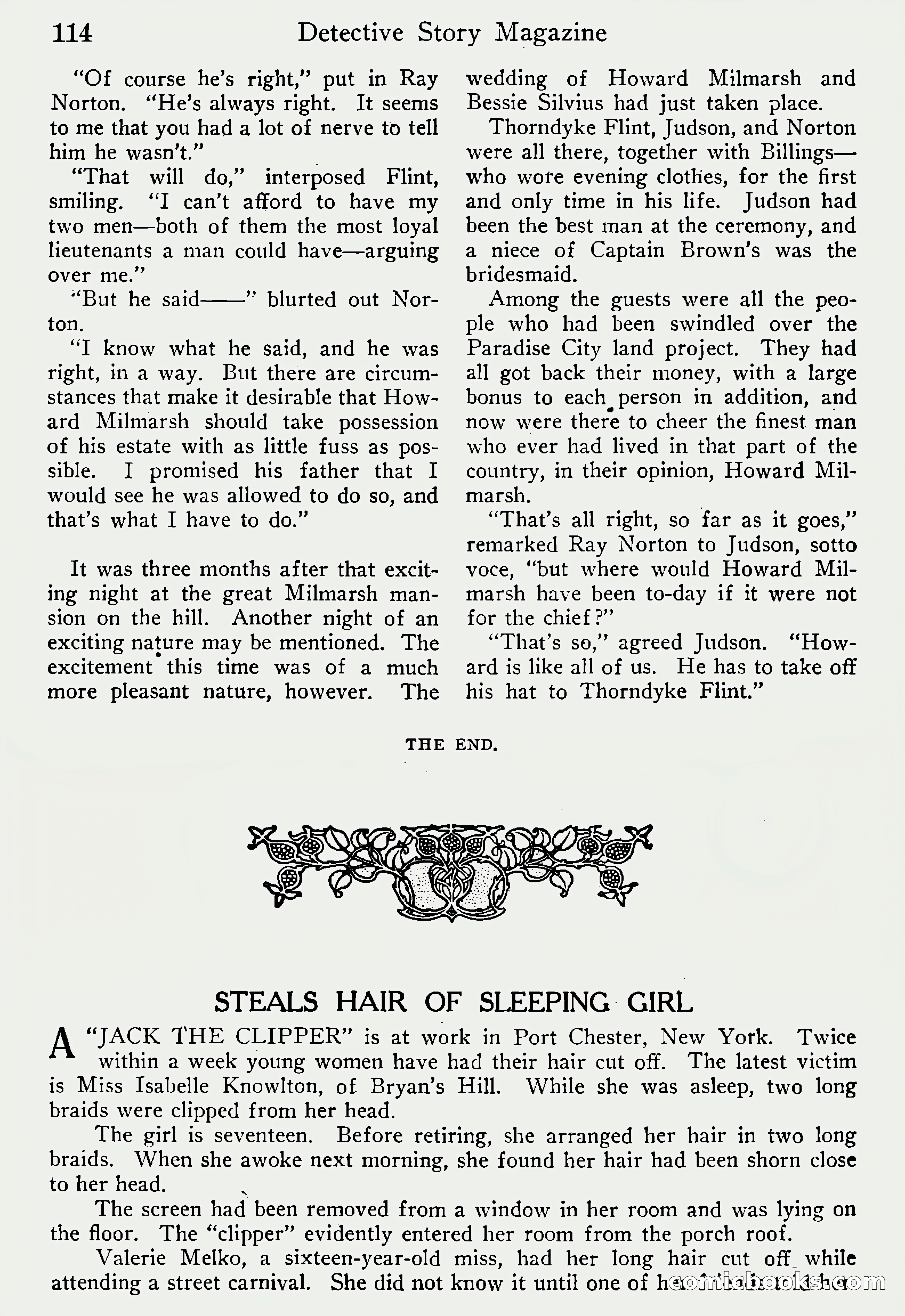 Detective Story Magazine, Vol. 6, No. 1 — page 116 of 132