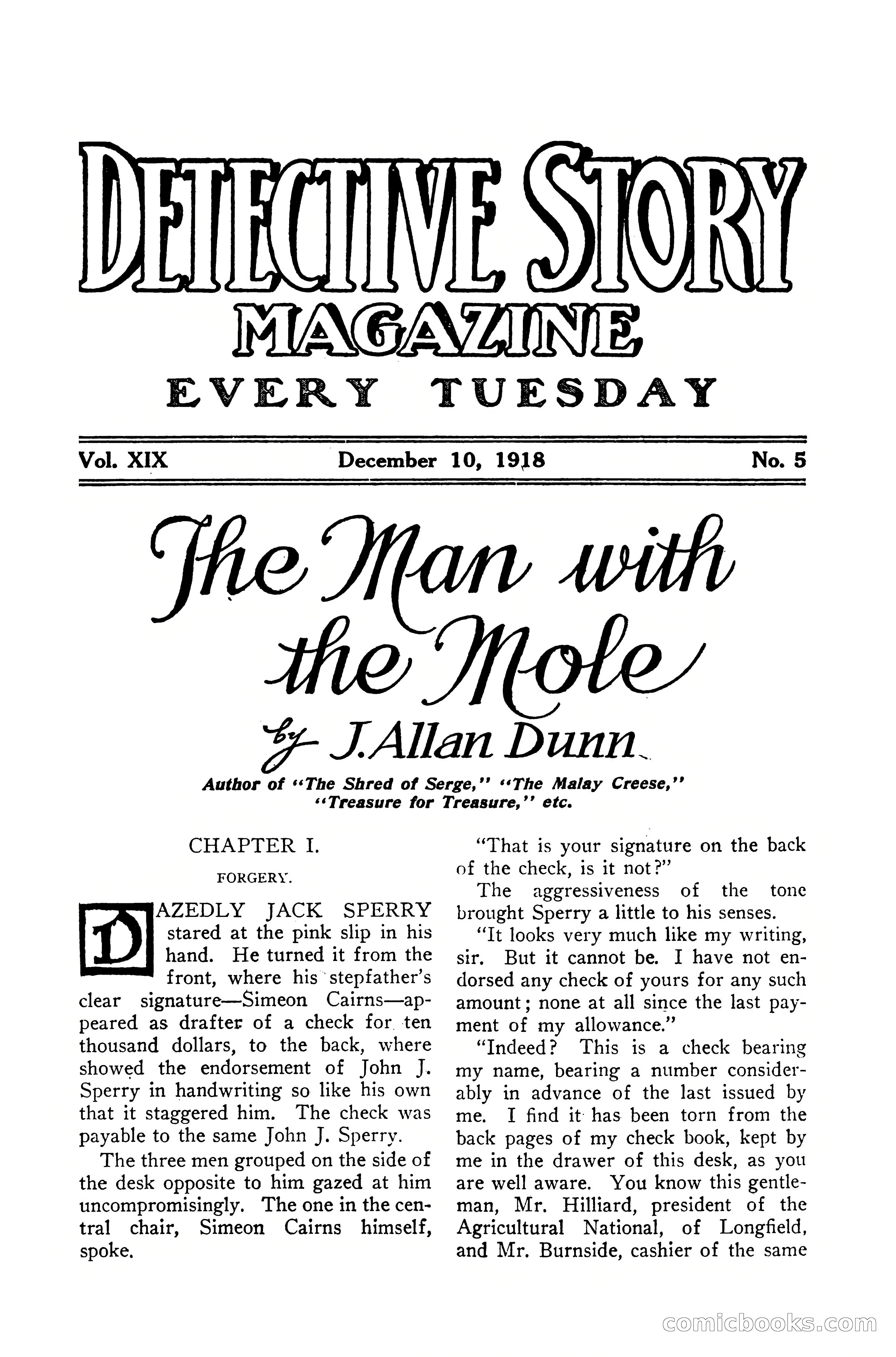Detective Story Magazine, December 10, 1918 — page 5 of 164