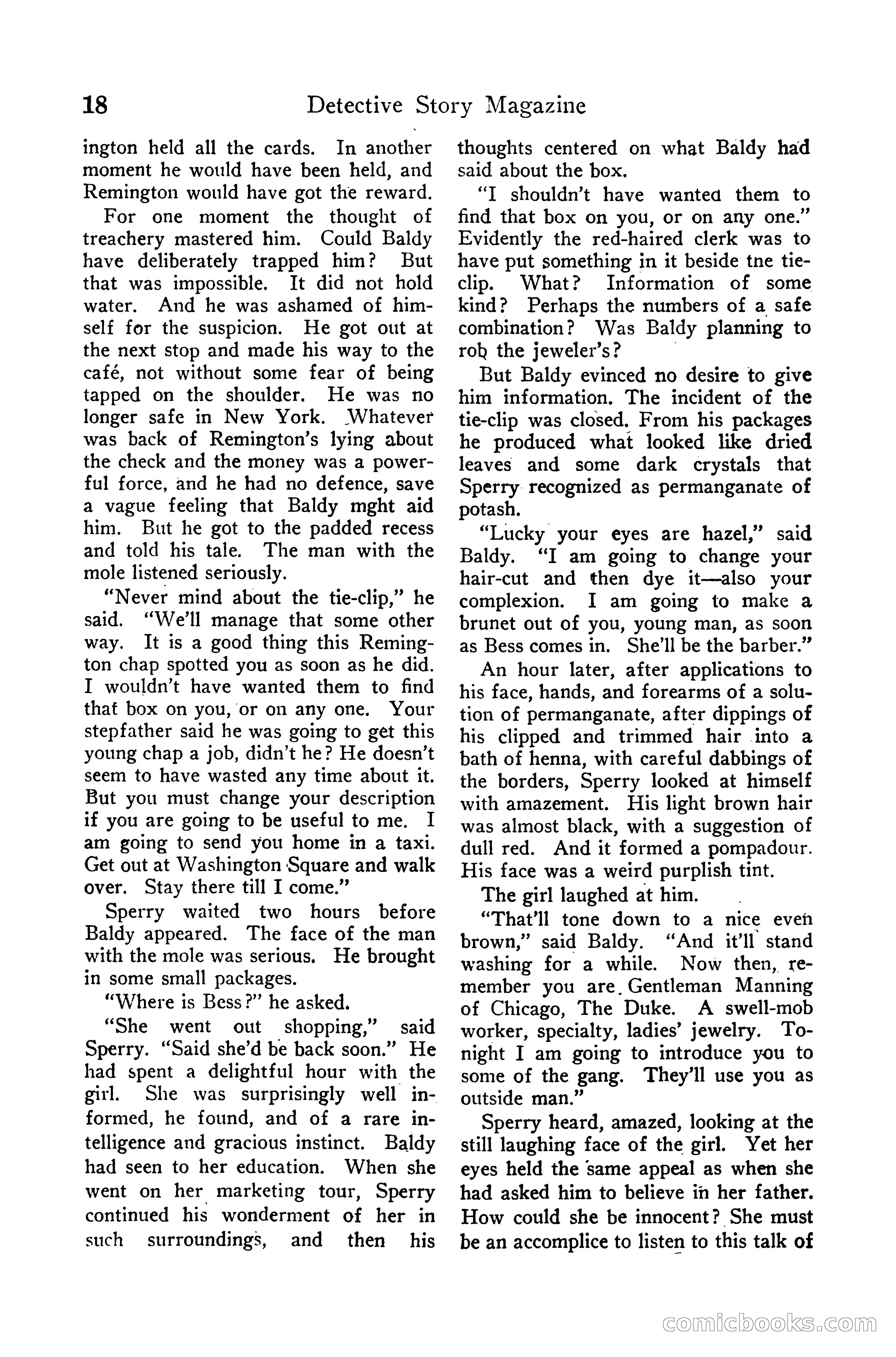 Detective Story Magazine, December 10, 1918 — page 20 of 164