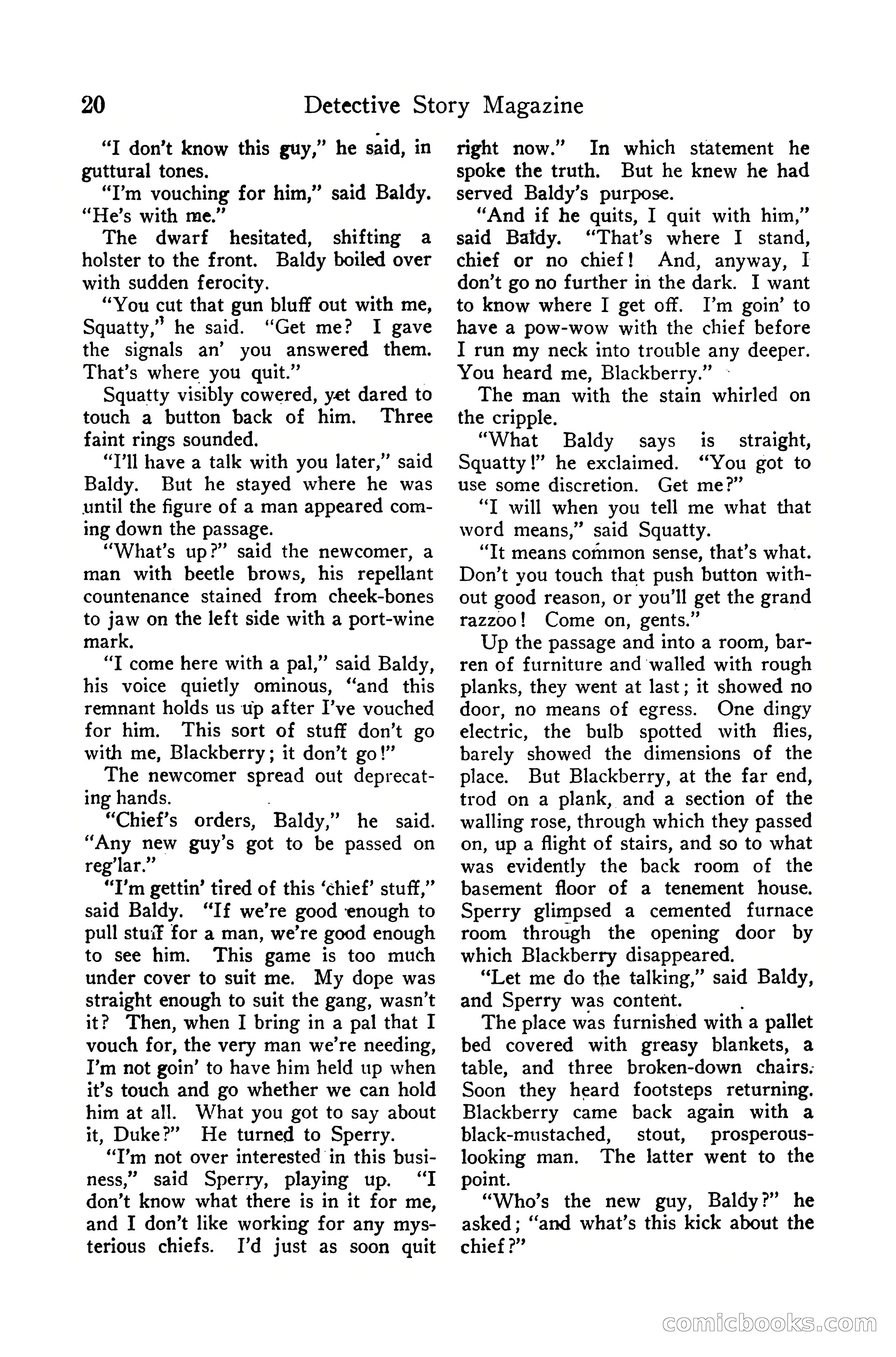 Detective Story Magazine, December 10, 1918 — page 22 of 164