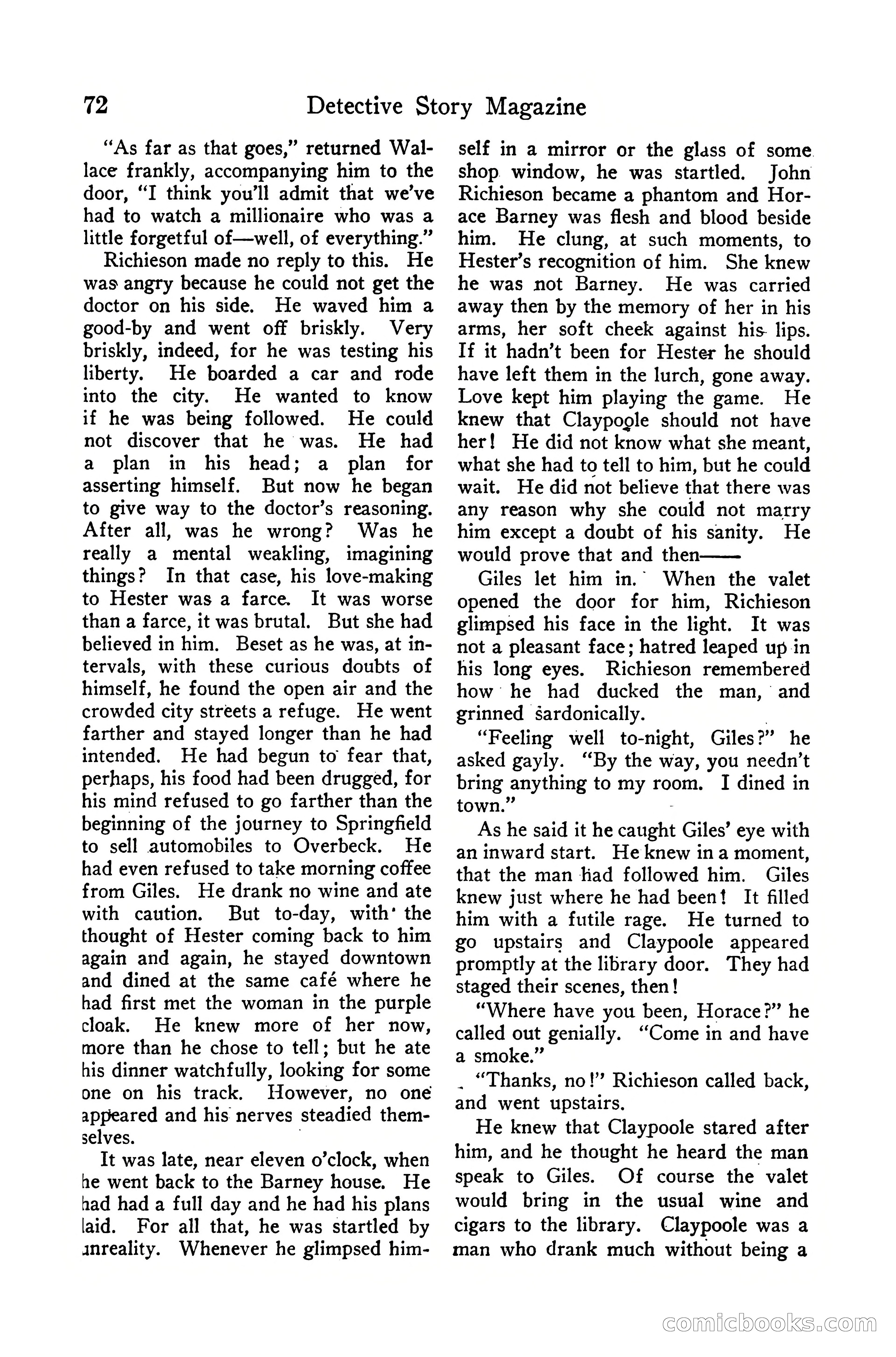 Detective Story Magazine, December 10, 1918 — page 74 of 164