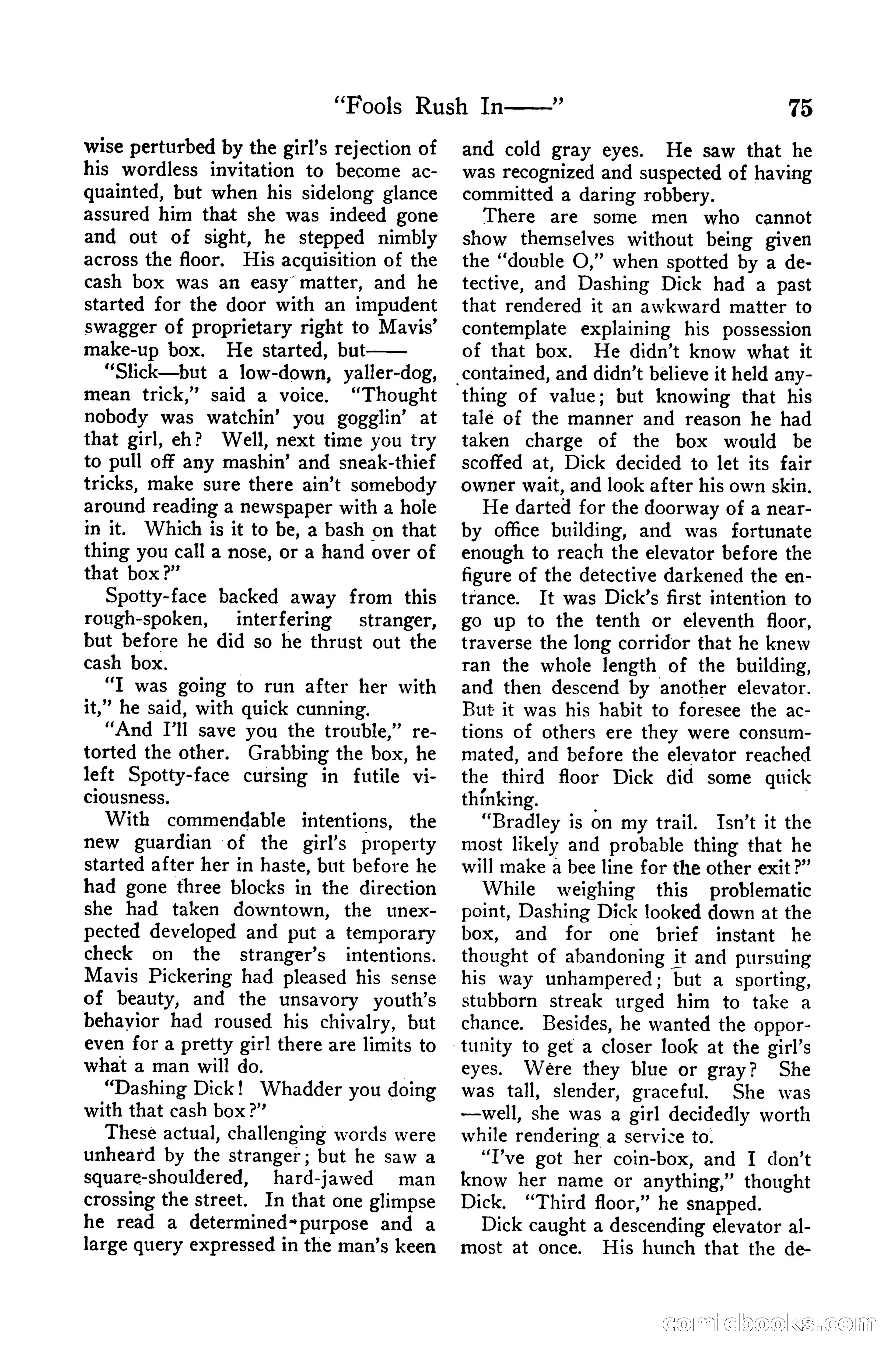 Detective Story Magazine, December 10, 1918 — page 77 of 164