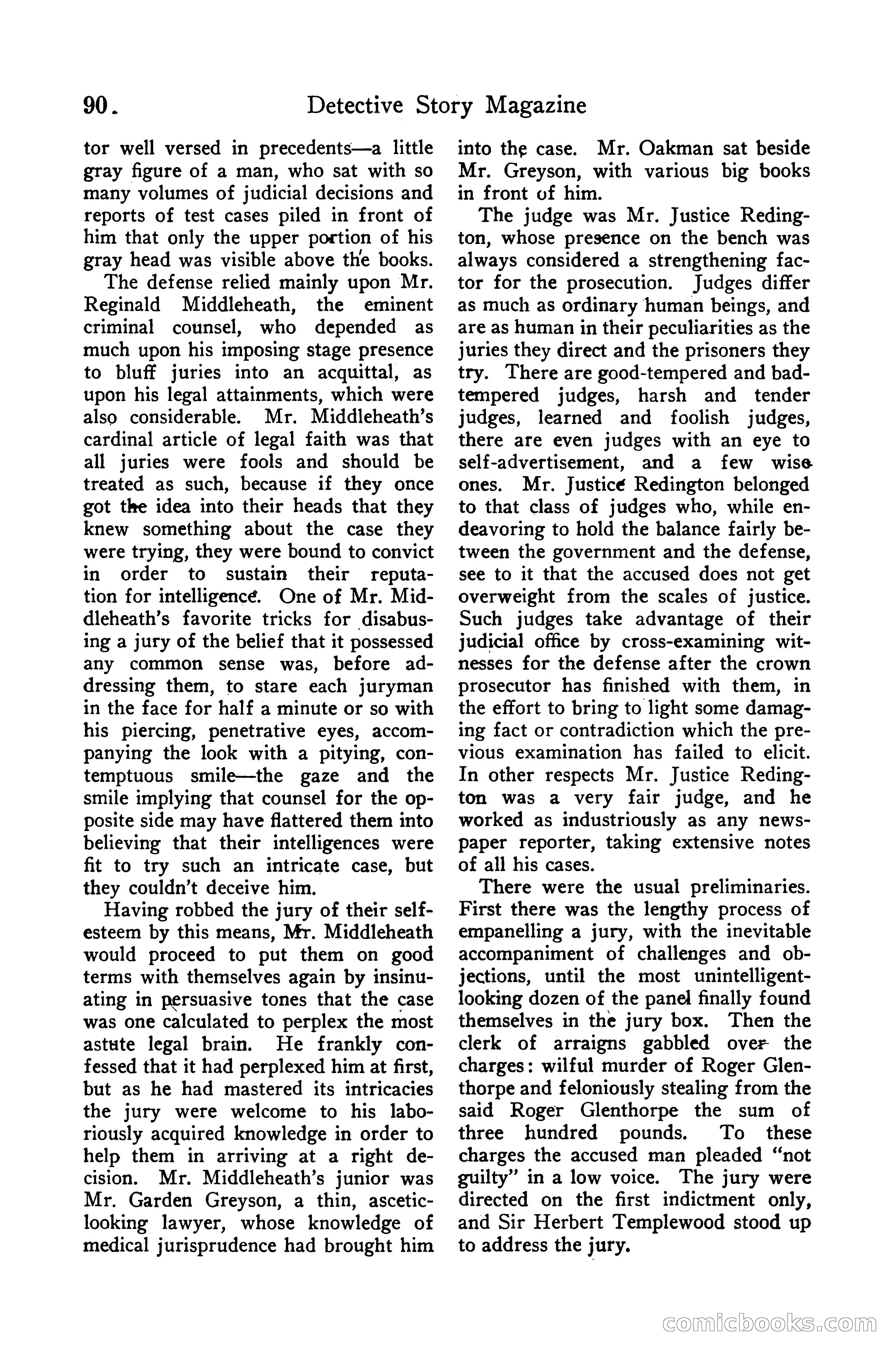 Detective Story Magazine, December 10, 1918 — page 92 of 164