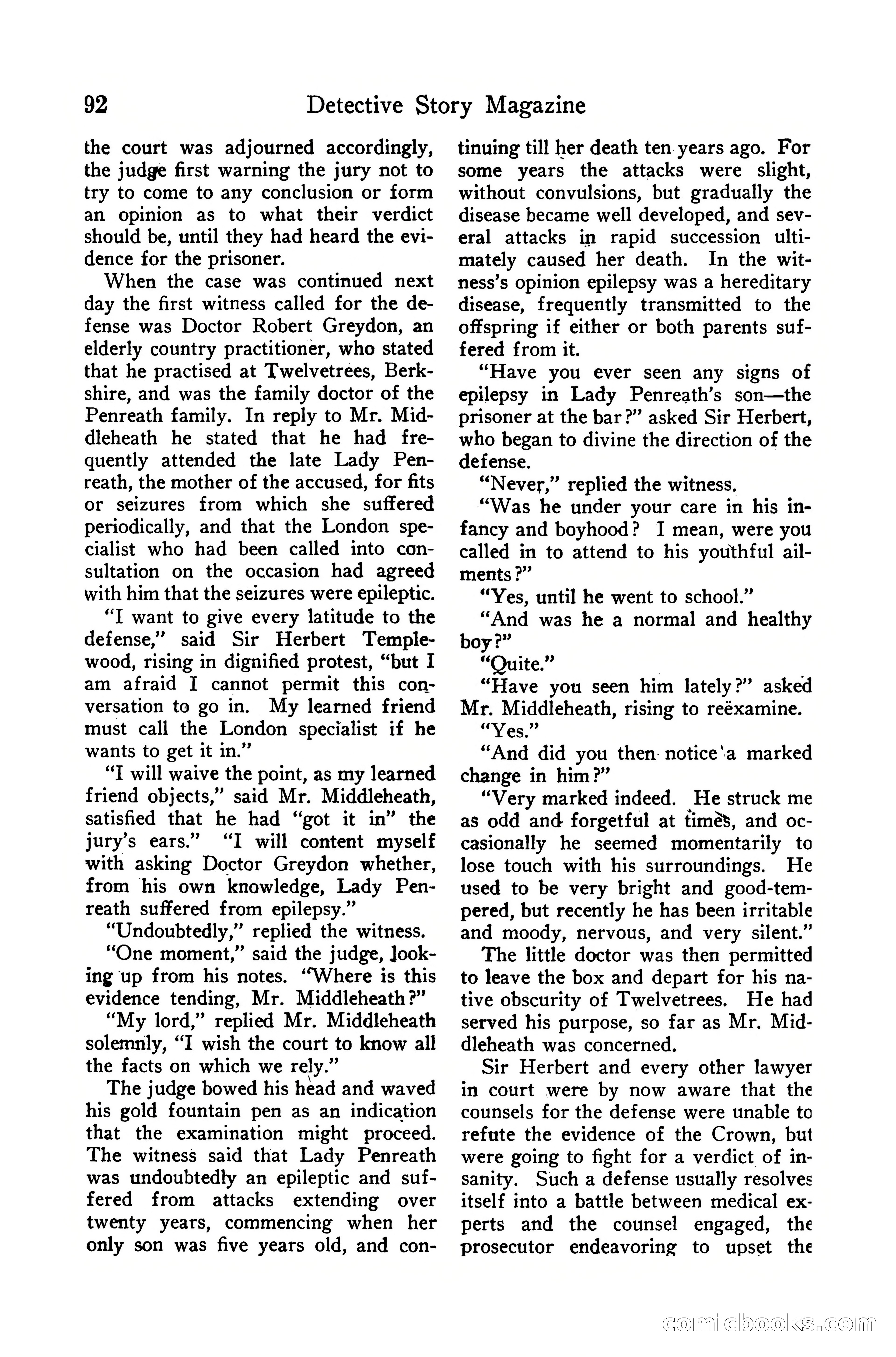 Detective Story Magazine, December 10, 1918 — page 94 of 164