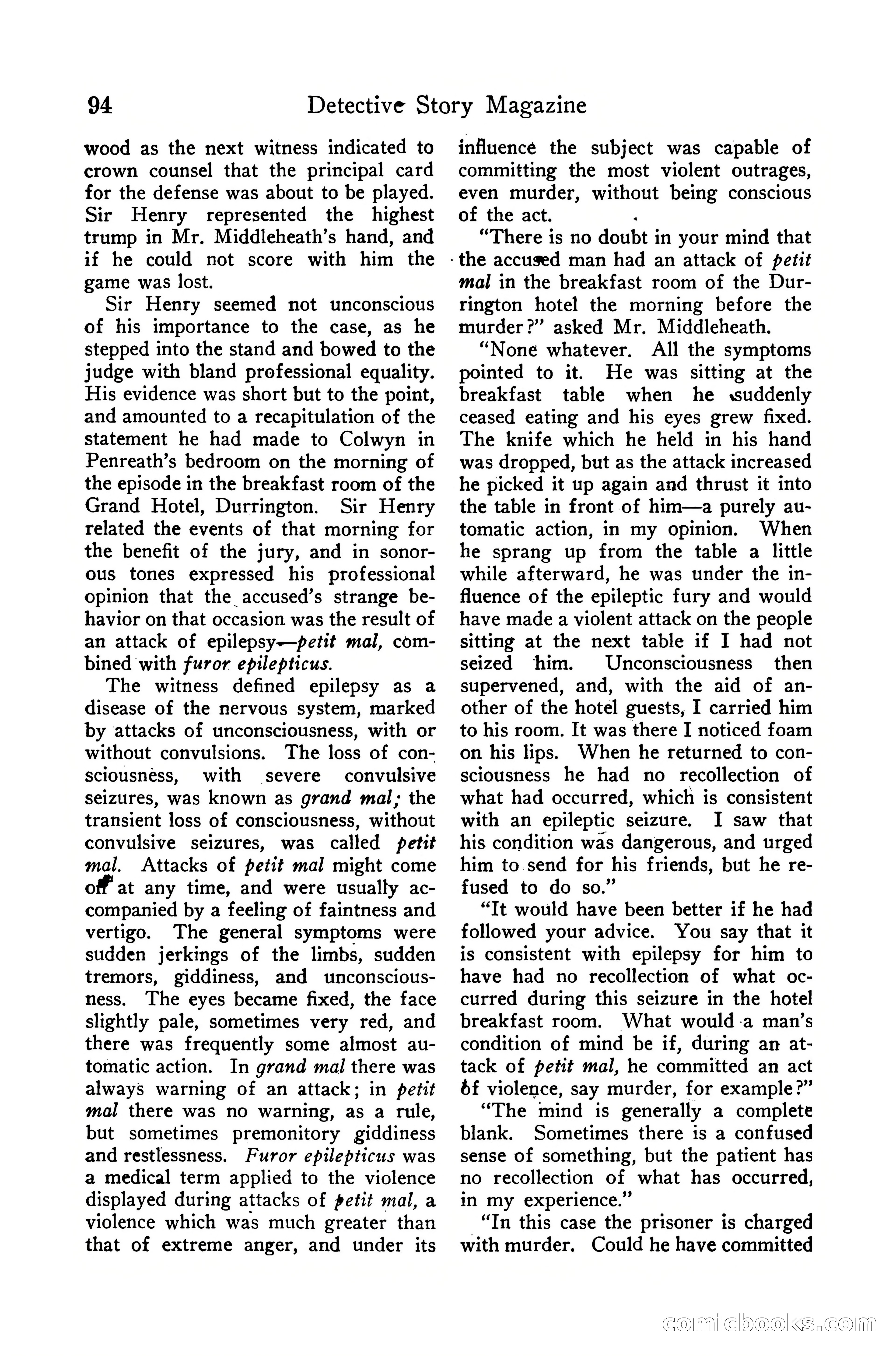 Detective Story Magazine, December 10, 1918 — page 96 of 164