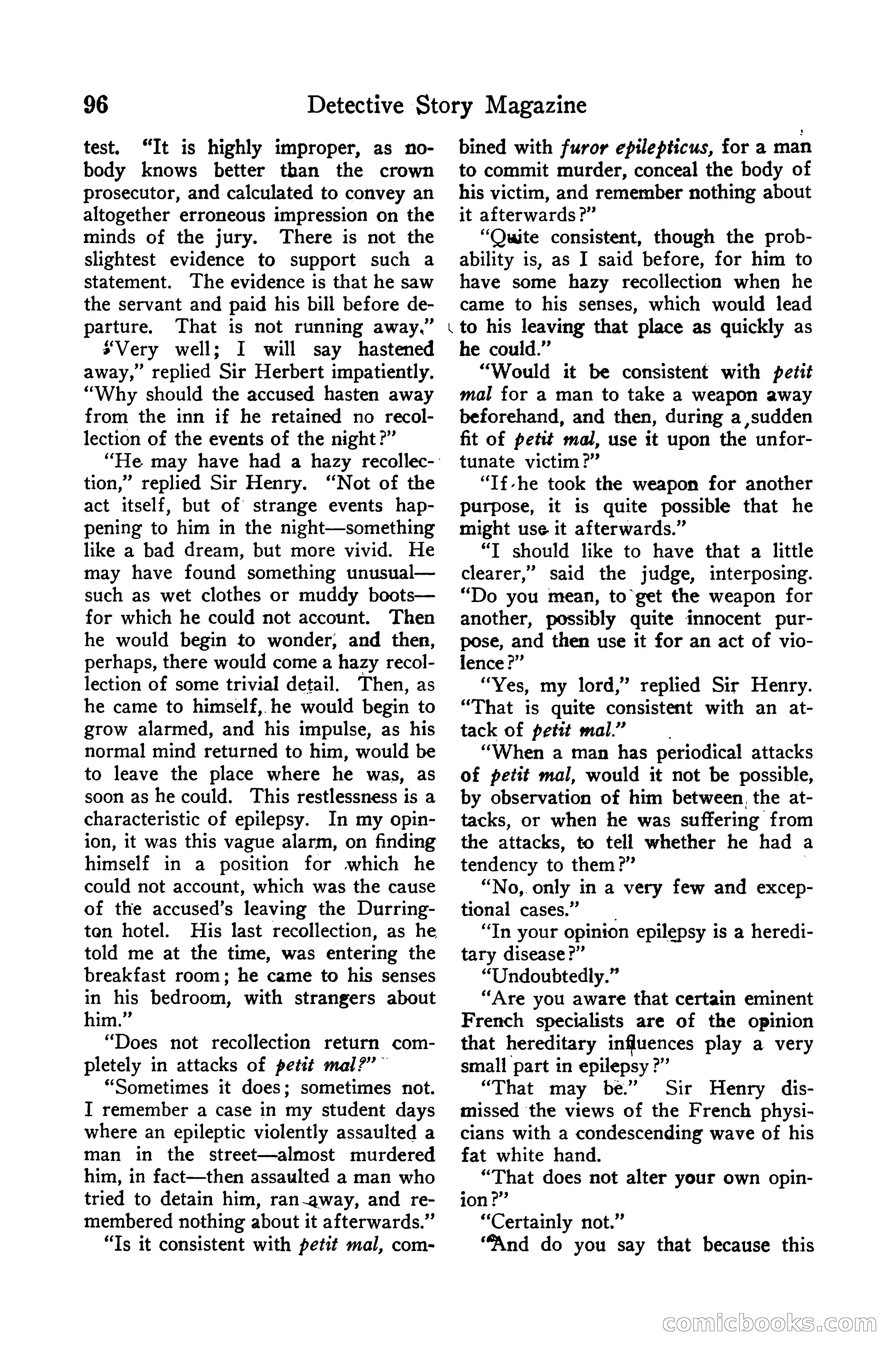 Detective Story Magazine, December 10, 1918 — page 98 of 164