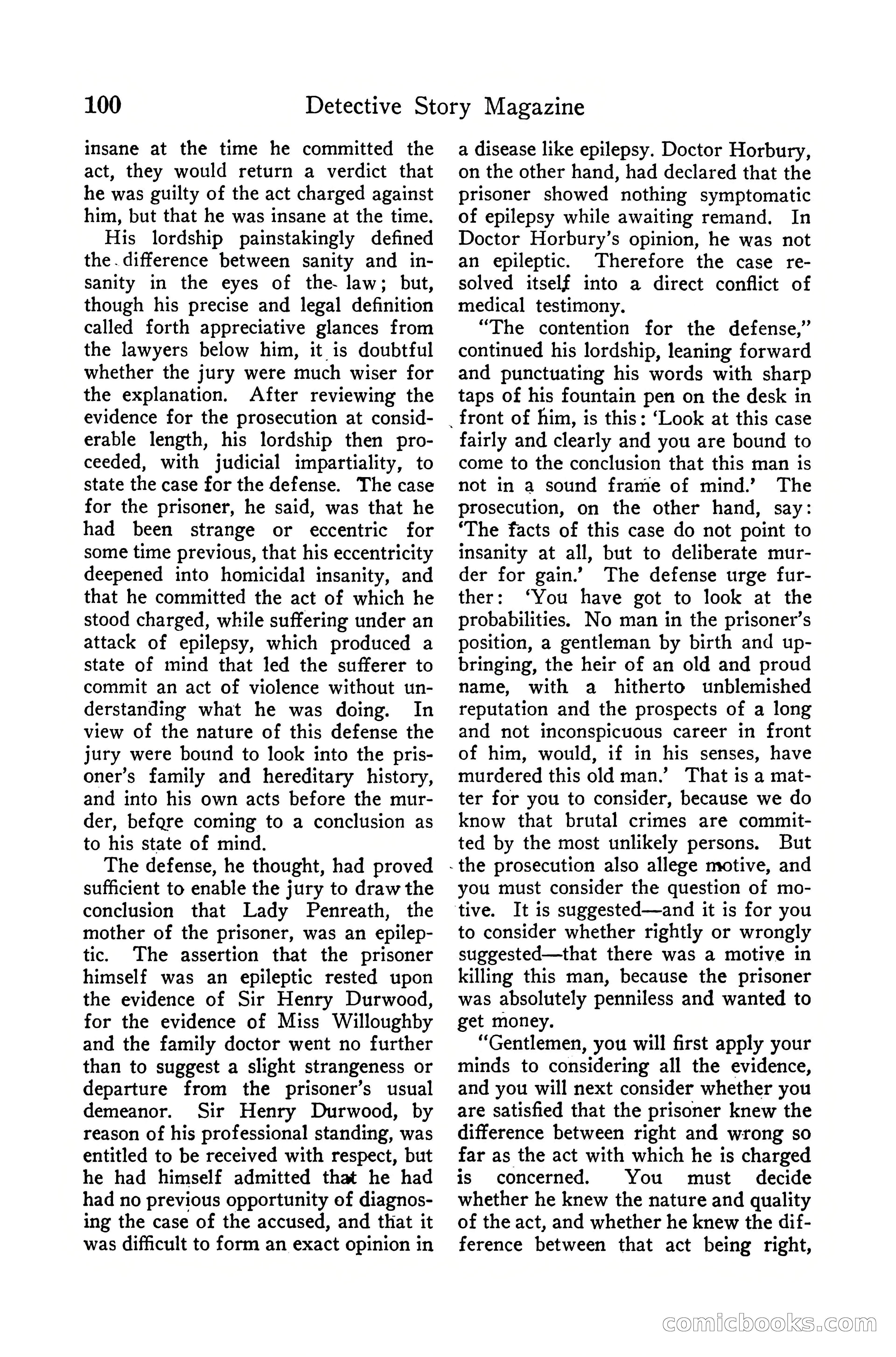 Detective Story Magazine, December 10, 1918 — page 102 of 164