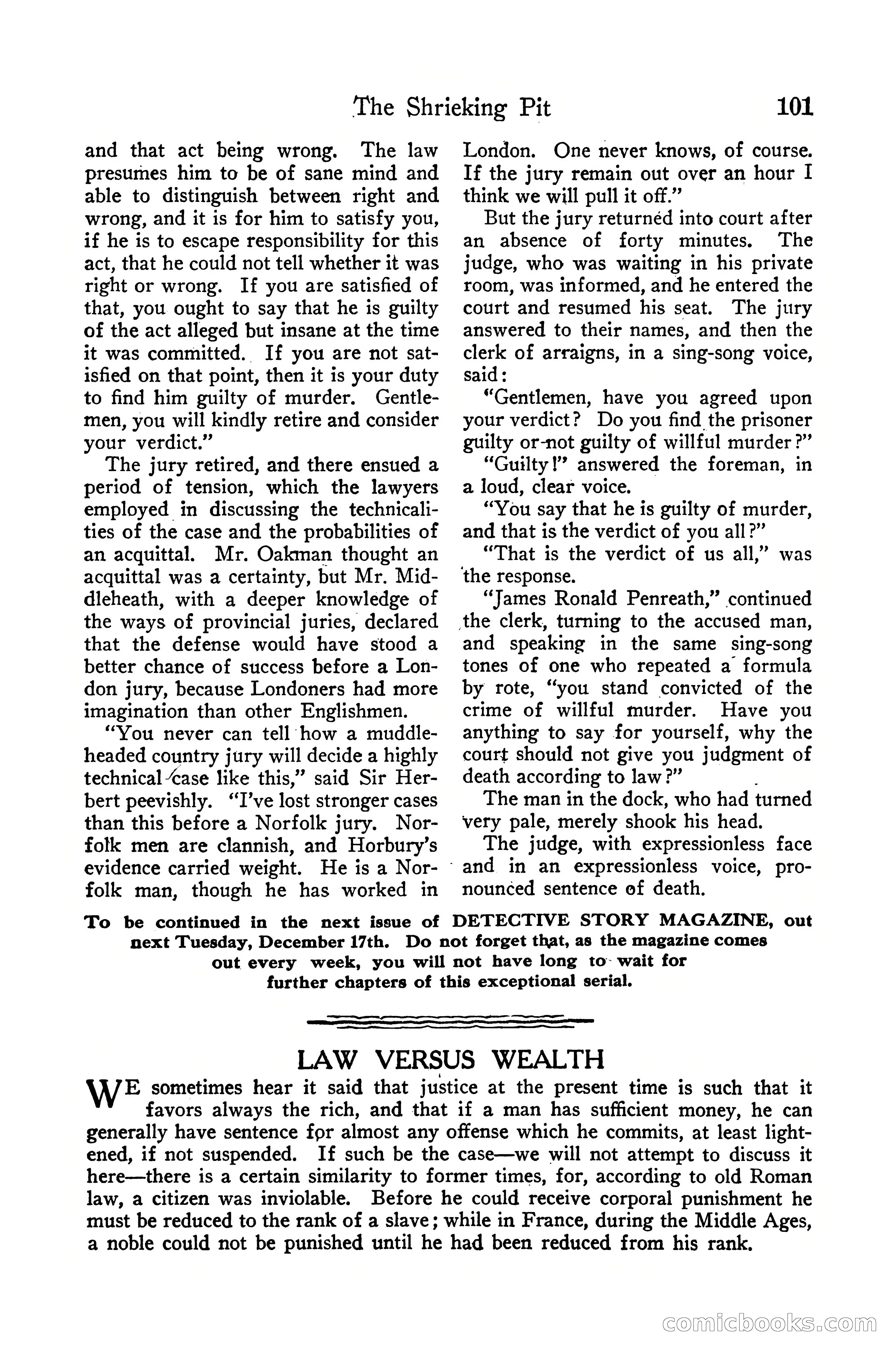 Detective Story Magazine, December 10, 1918 — page 103 of 164