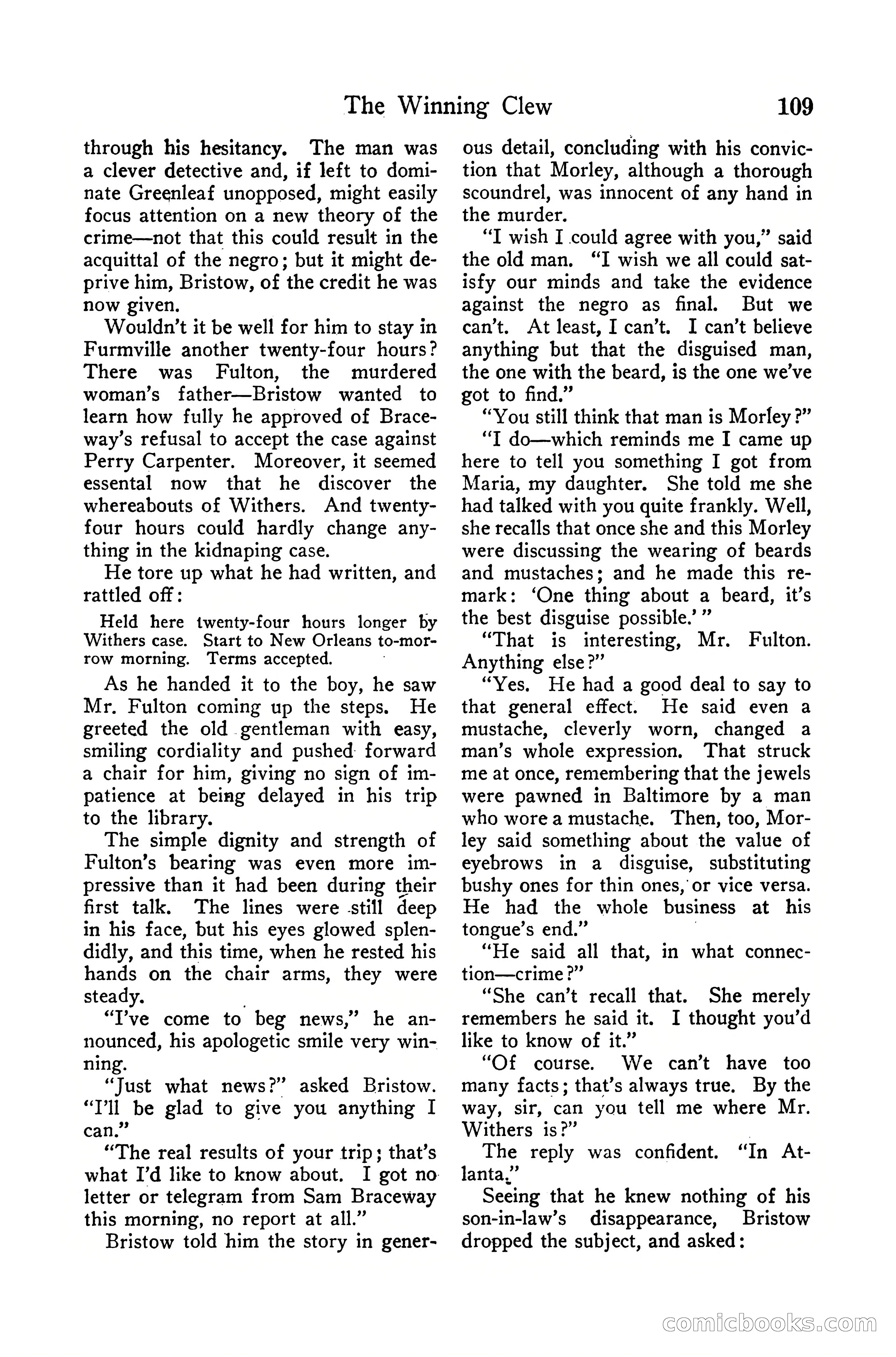 Detective Story Magazine, December 10, 1918 — page 111 of 164
