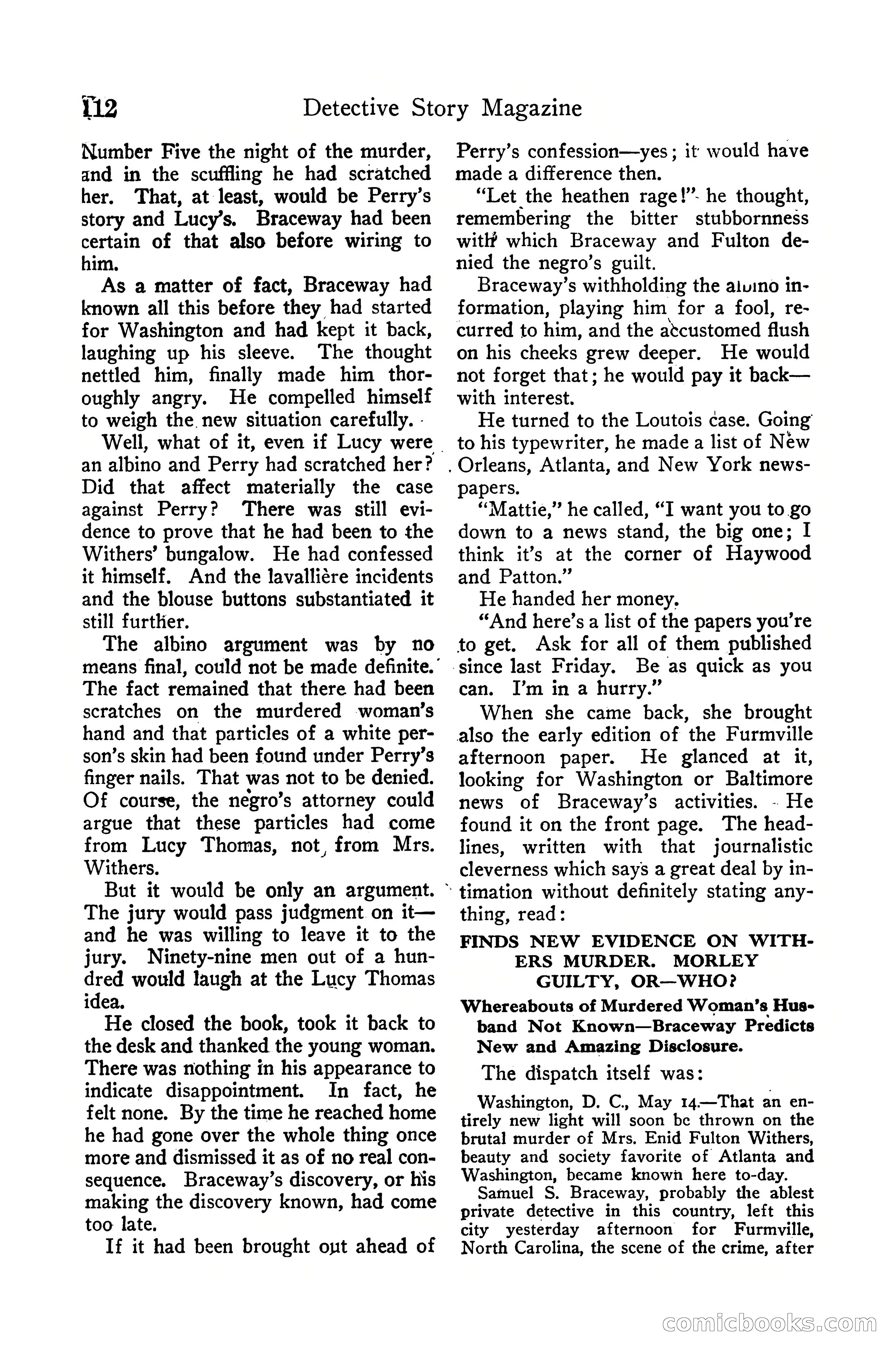 Detective Story Magazine, December 10, 1918 — page 114 of 164