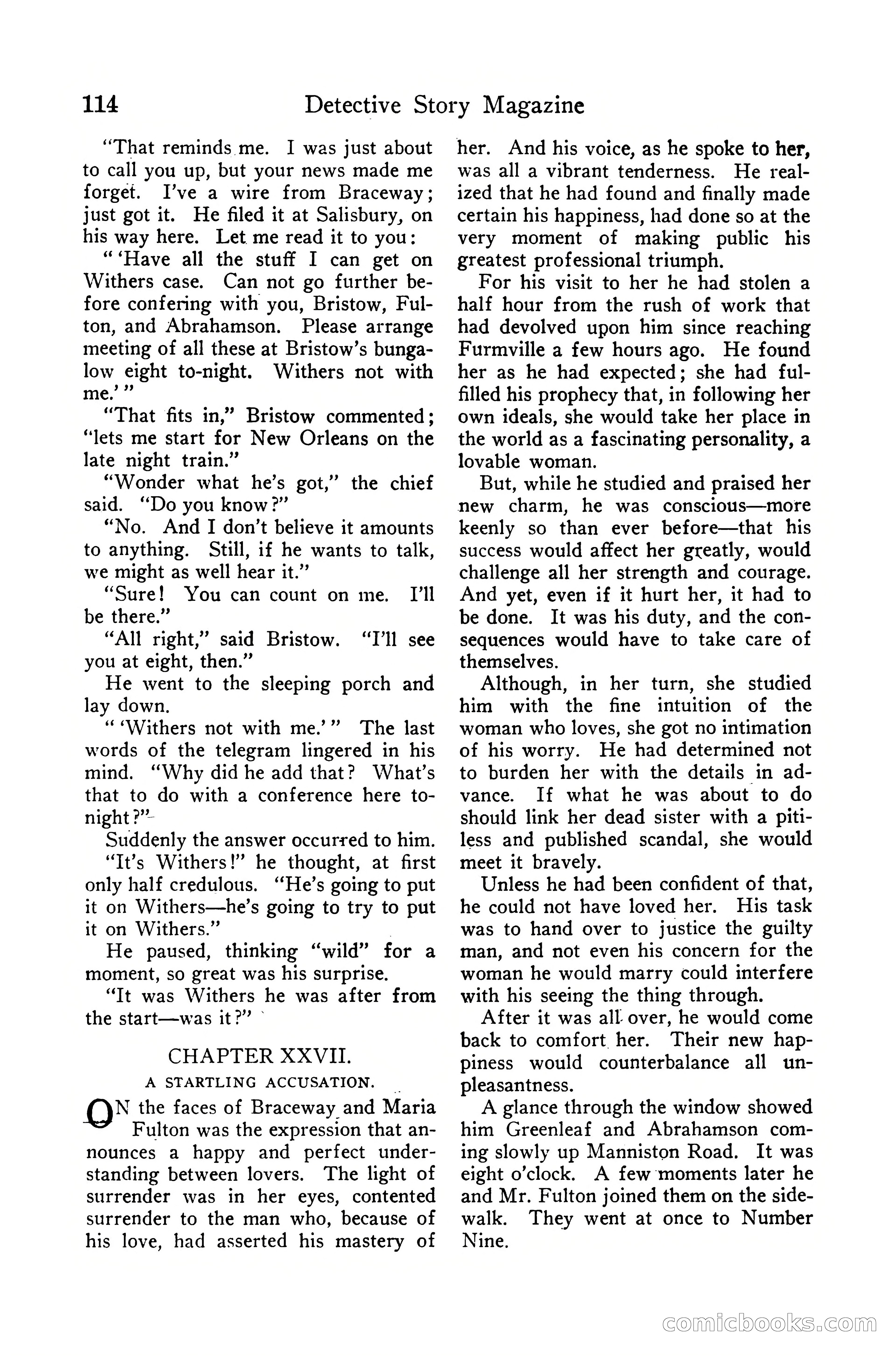 Detective Story Magazine, December 10, 1918 — page 116 of 164